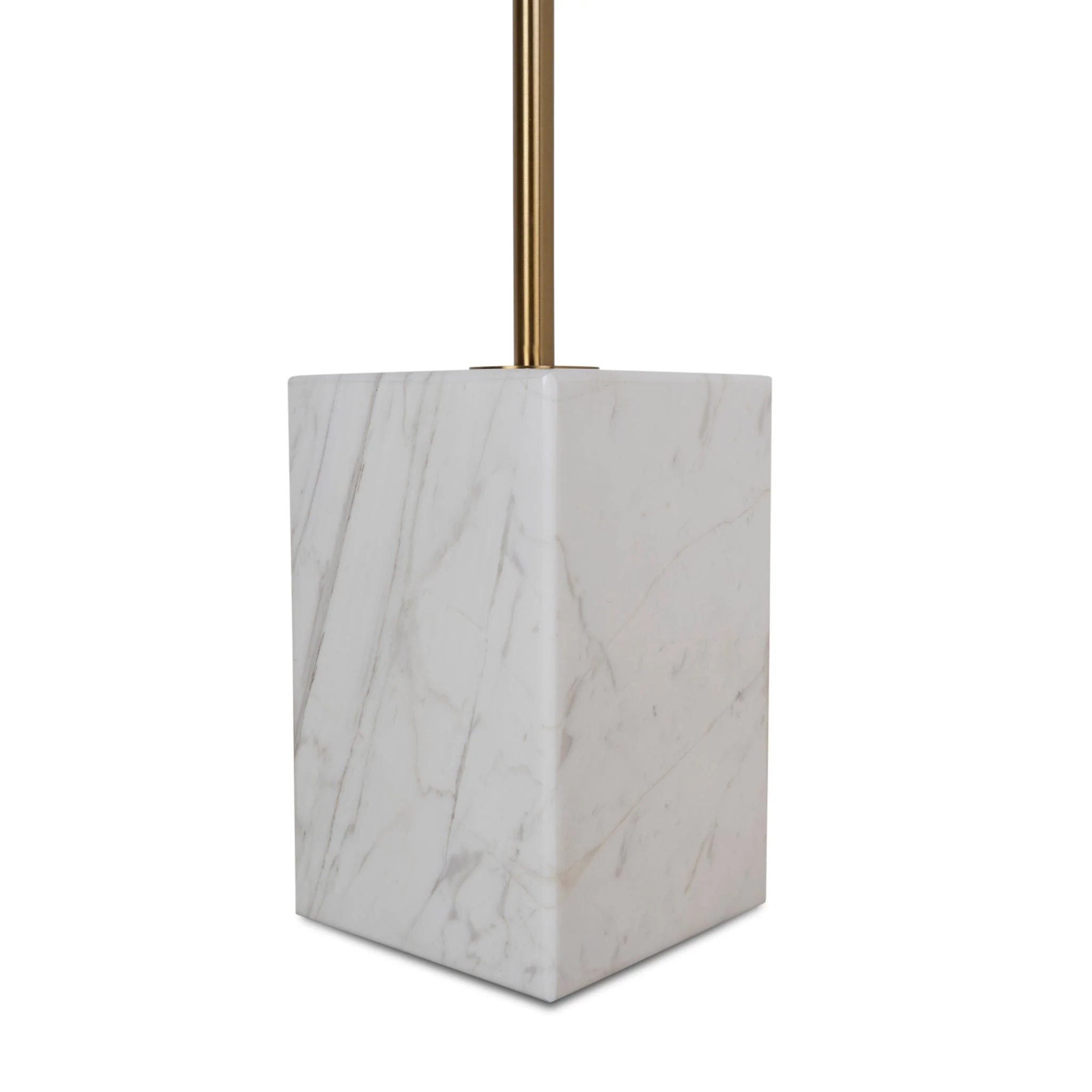 CST8798-NY 45cm Brushed Gold Side Table - Carrara Marble - Image 3