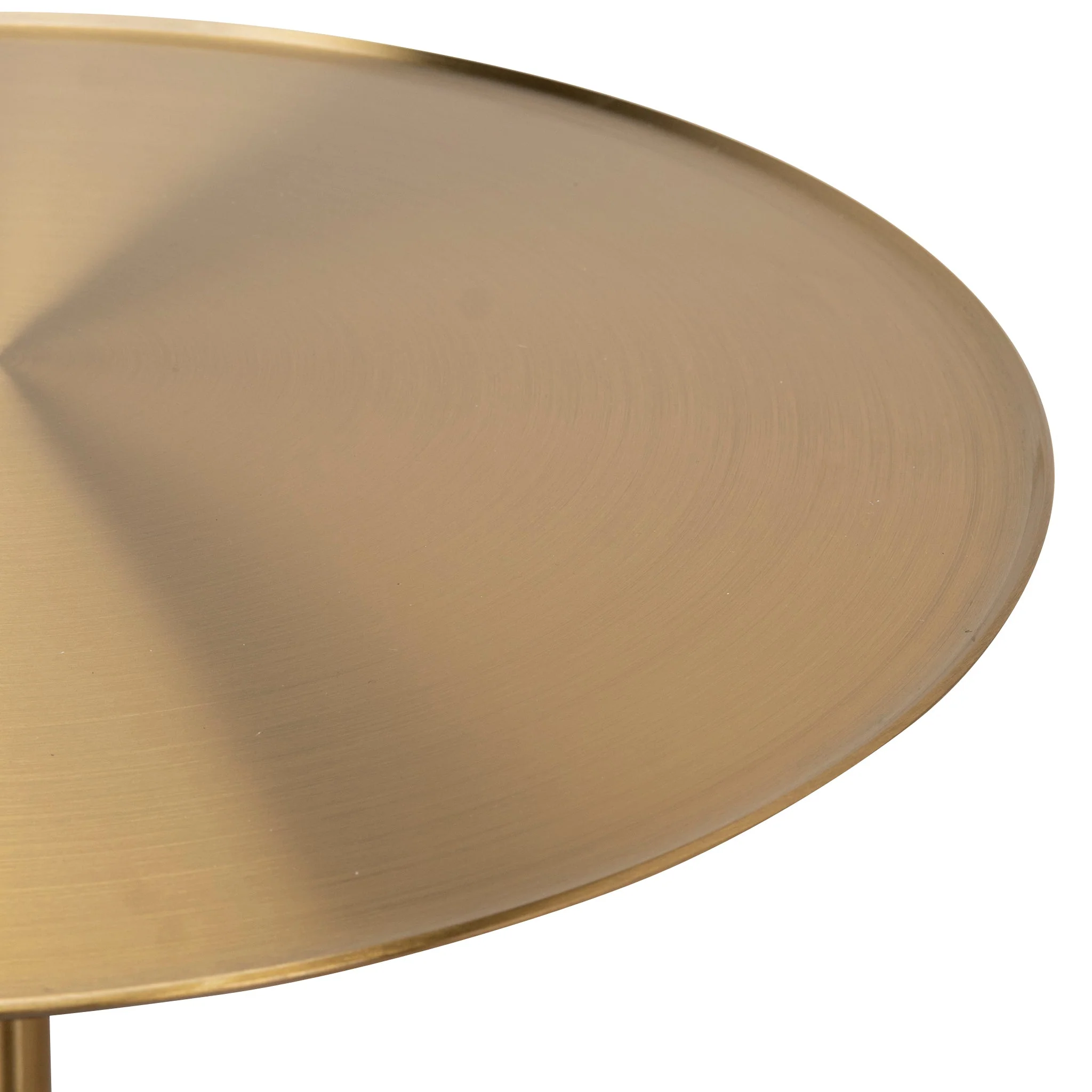 CST8798-NY 45cm Brushed Gold Side Table - Carrara Marble - Image 7