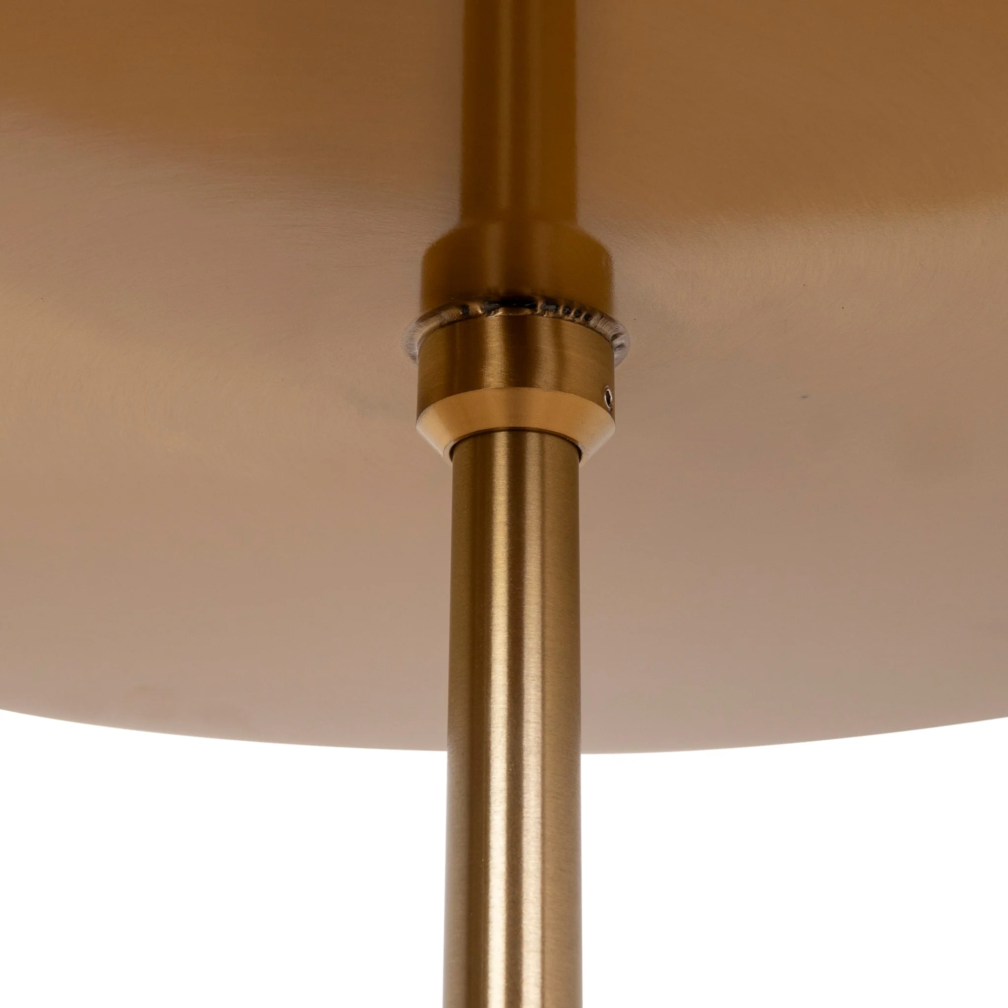 CST8798-NY 45cm Brushed Gold Side Table - Carrara Marble - Image 8