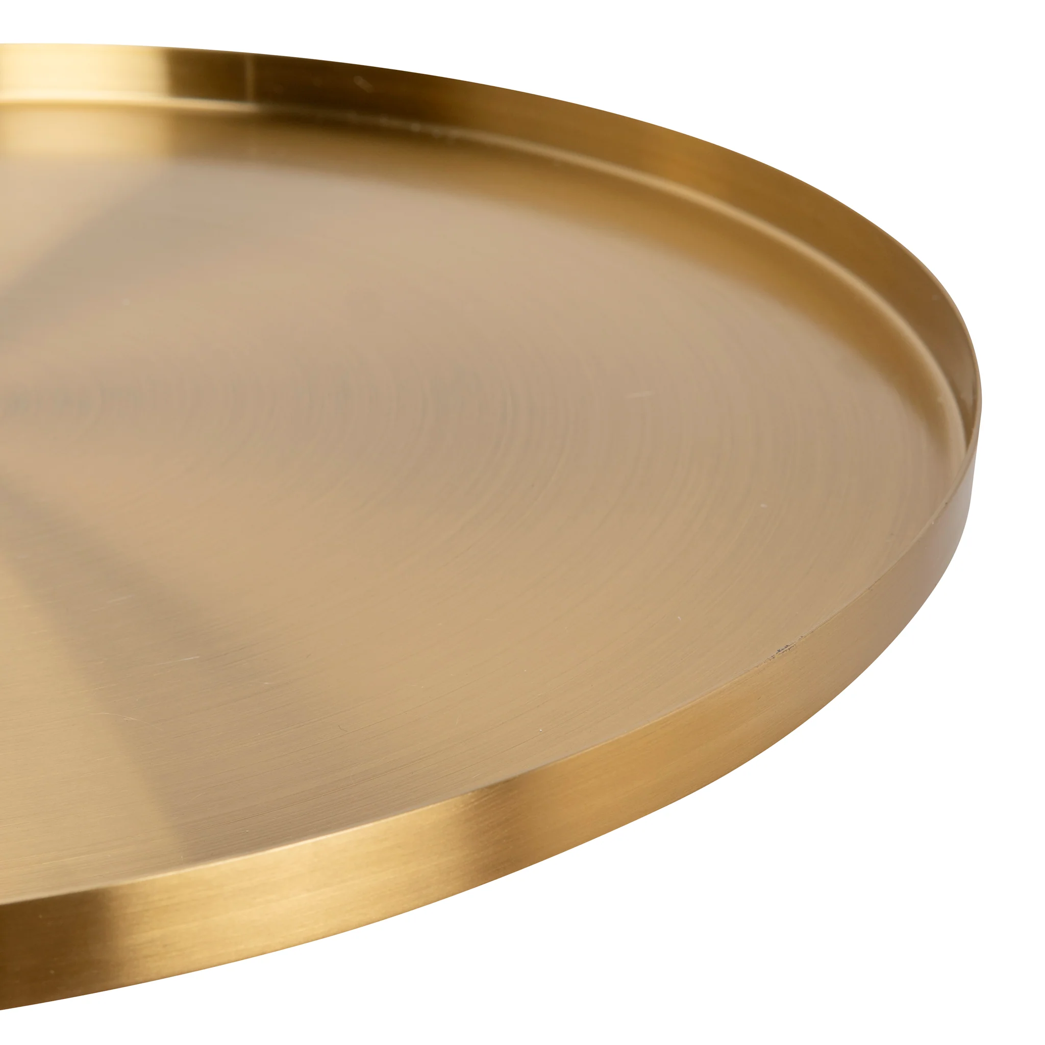 CST8800-NY 40cm Round Brushed Gold Side Table - Black Marble - Image 11
