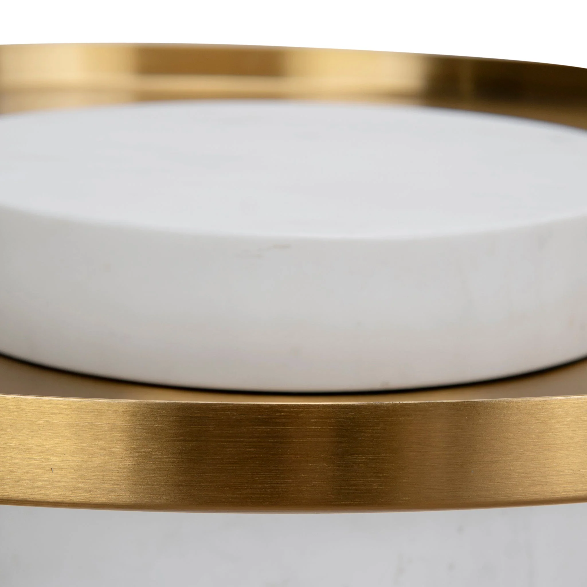 CST8801-NY 40cm Round Brushed Gold Side Table - Marble - Image 8