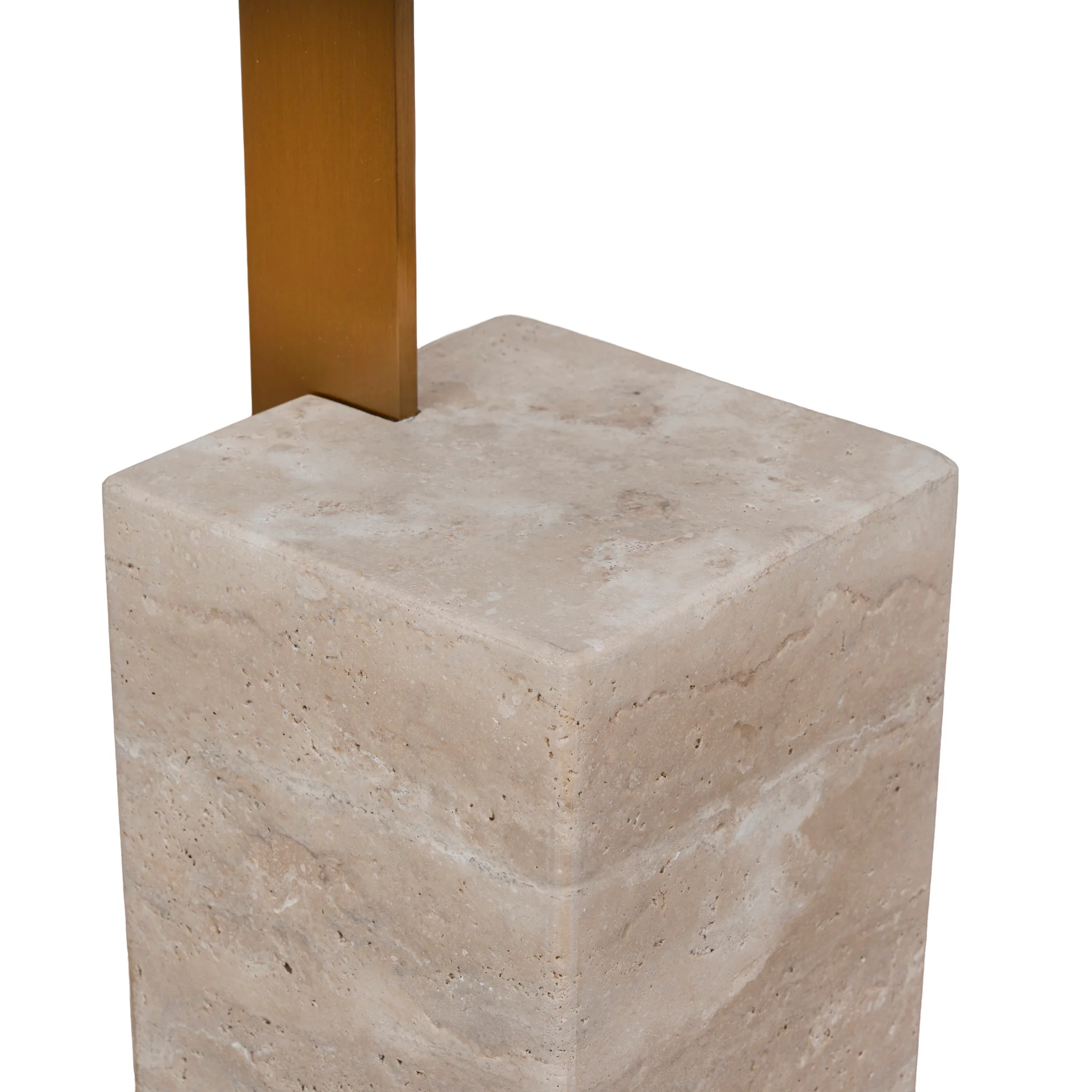 CST8802-NY 40 cm Brushed Gold Side Table - Natural - Image 11