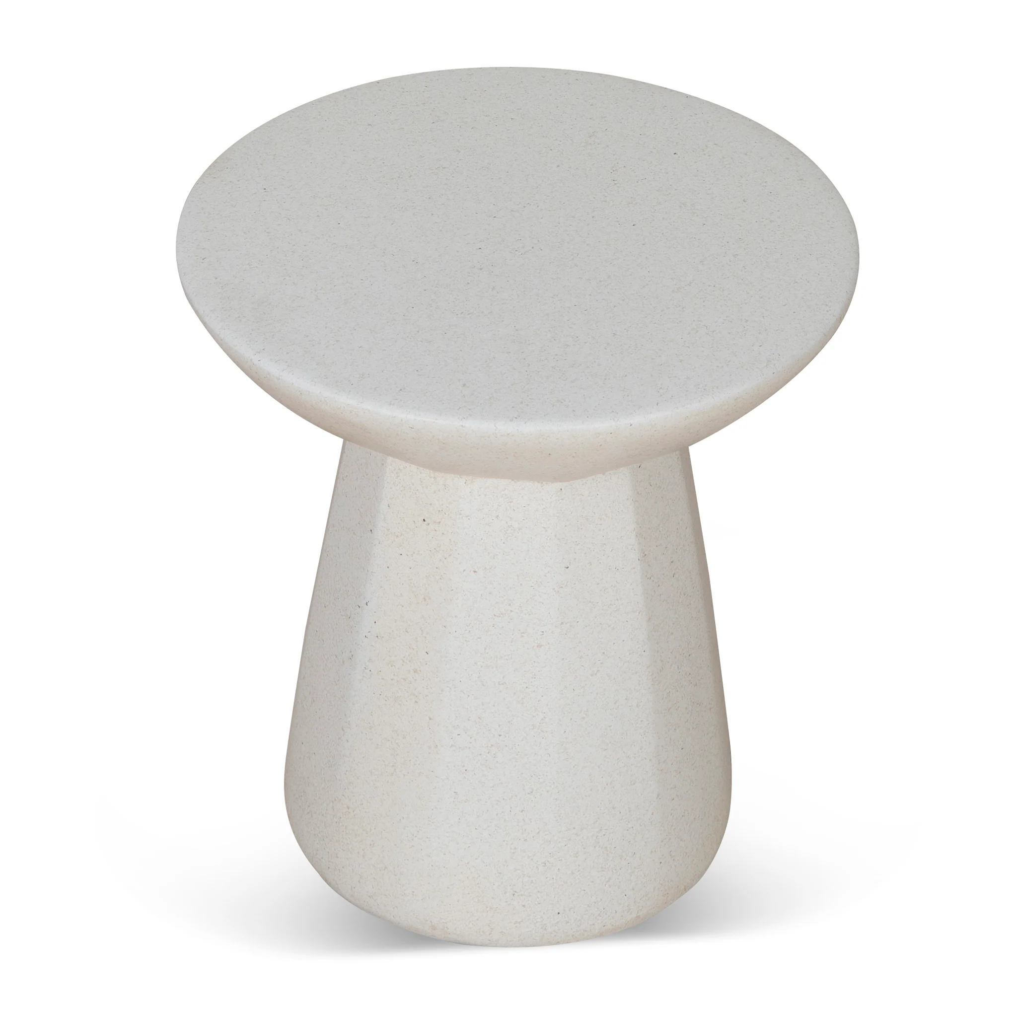 CST8803-NY 42cm Fibre Glass Side Table - White - Image 2