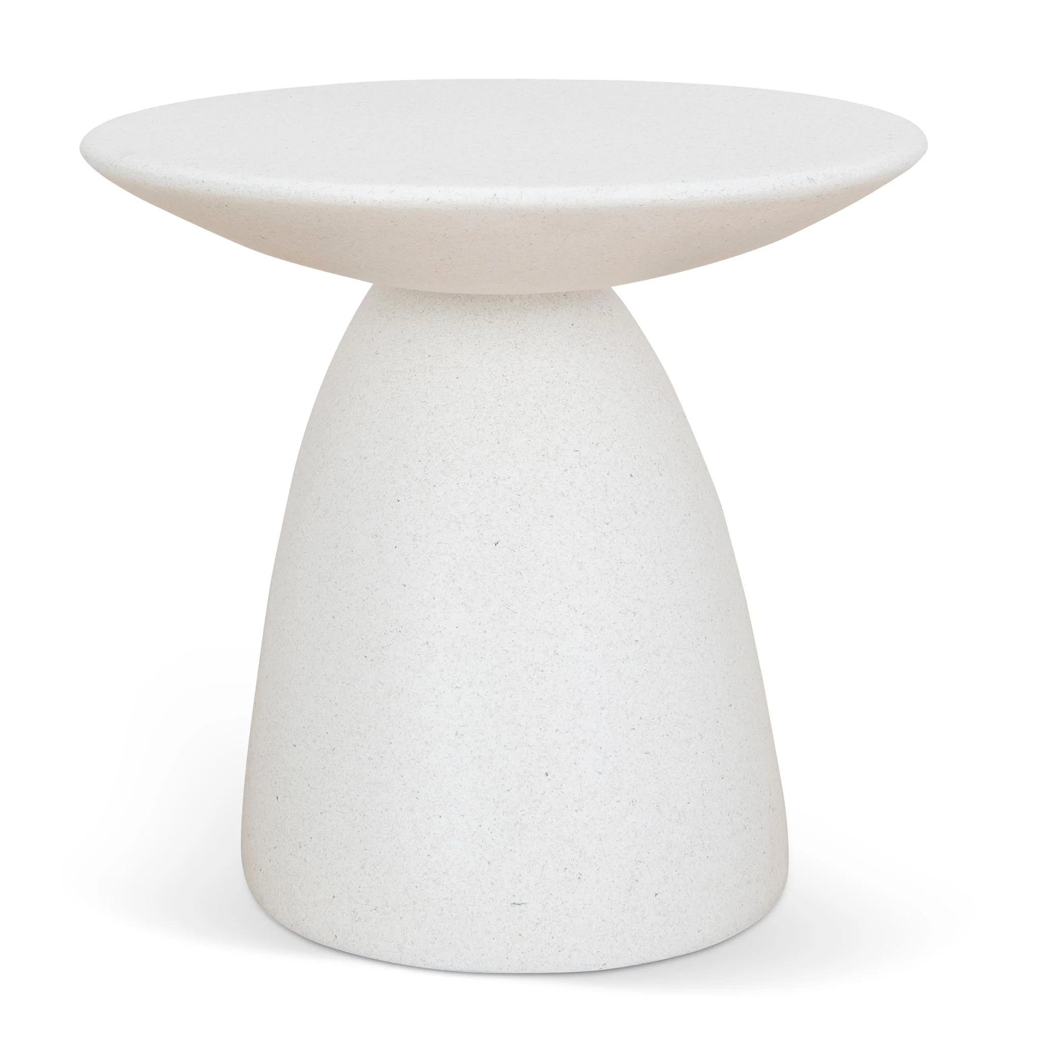 CST8806-NY 60cm Fibre Glass Side Table - White - Image 2