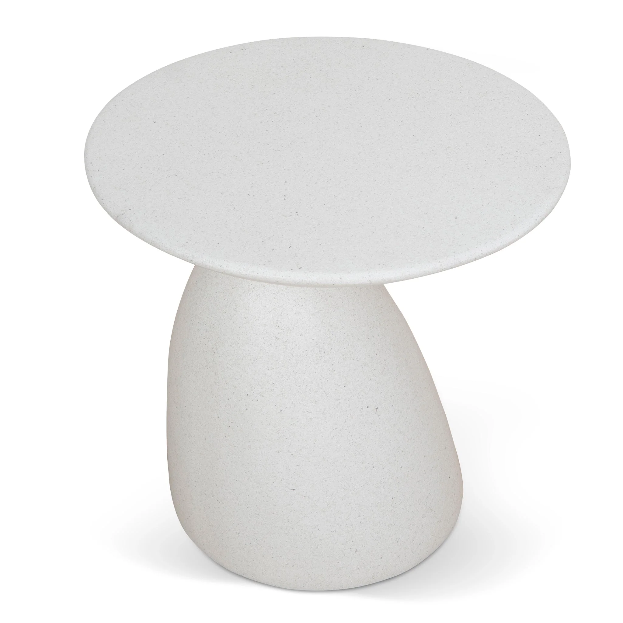 CST8806-NY 60cm Fibre Glass Side Table - White - Image 3