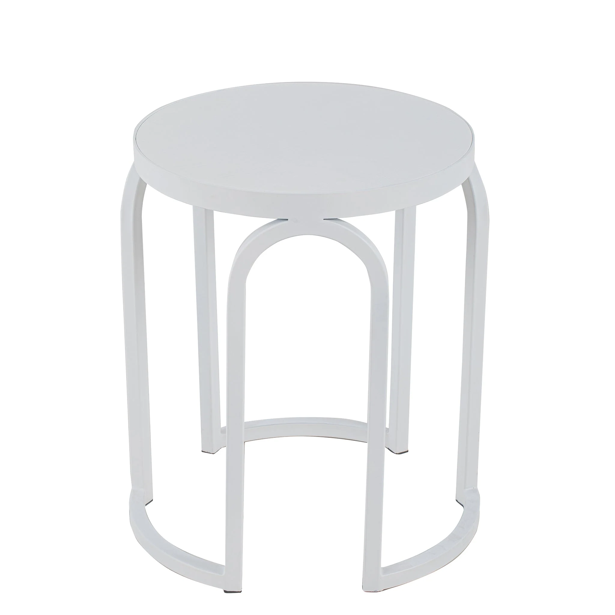 CST8957-NI Oak Side Table - Full White - Image 3