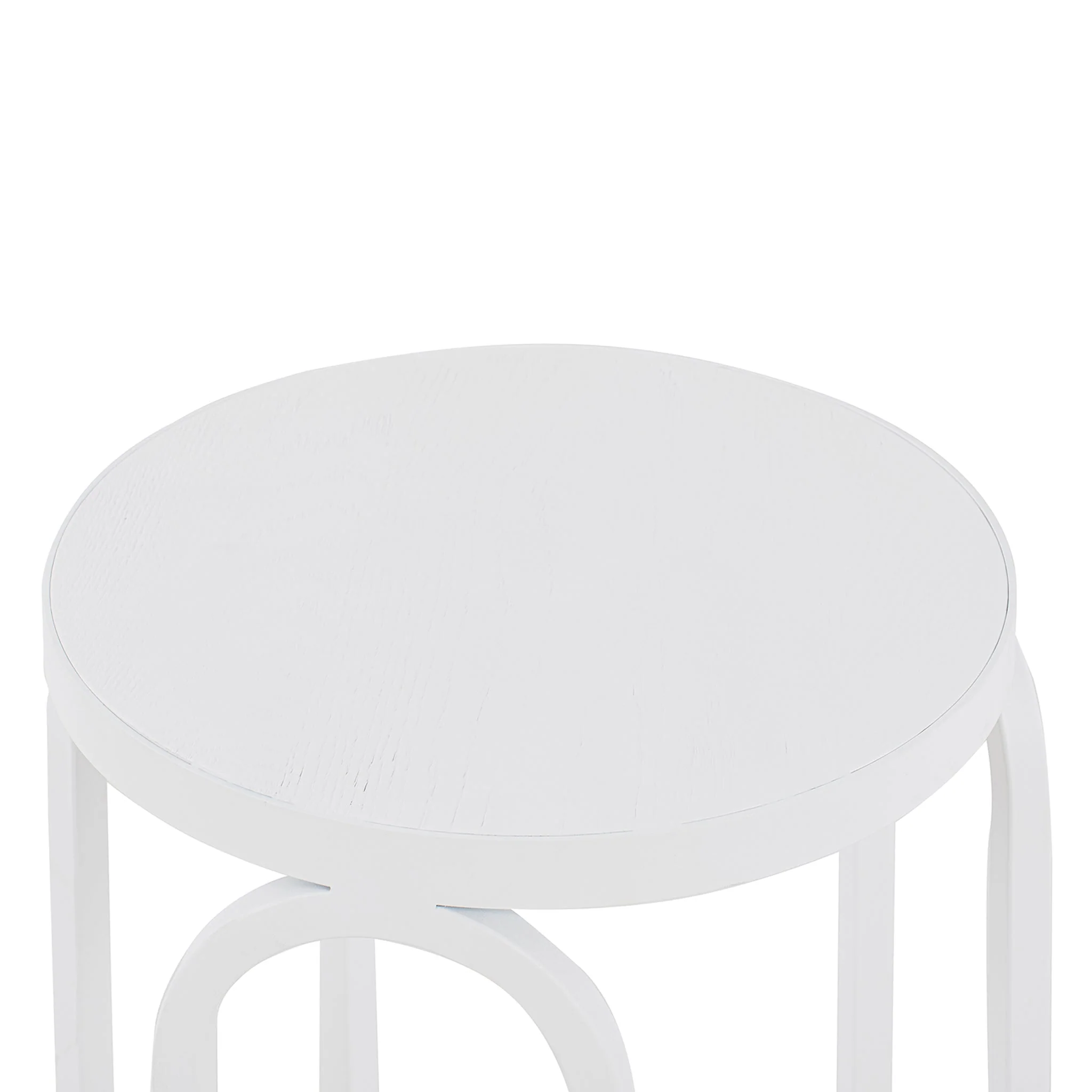 CST8957-NI Oak Side Table - Full White - Image 4