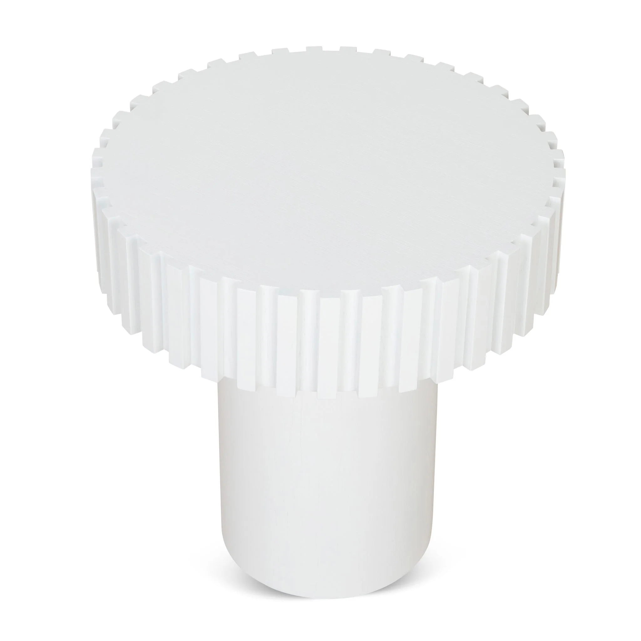 CST8976-CN 50cm Round Side Table - Full White - Image 2