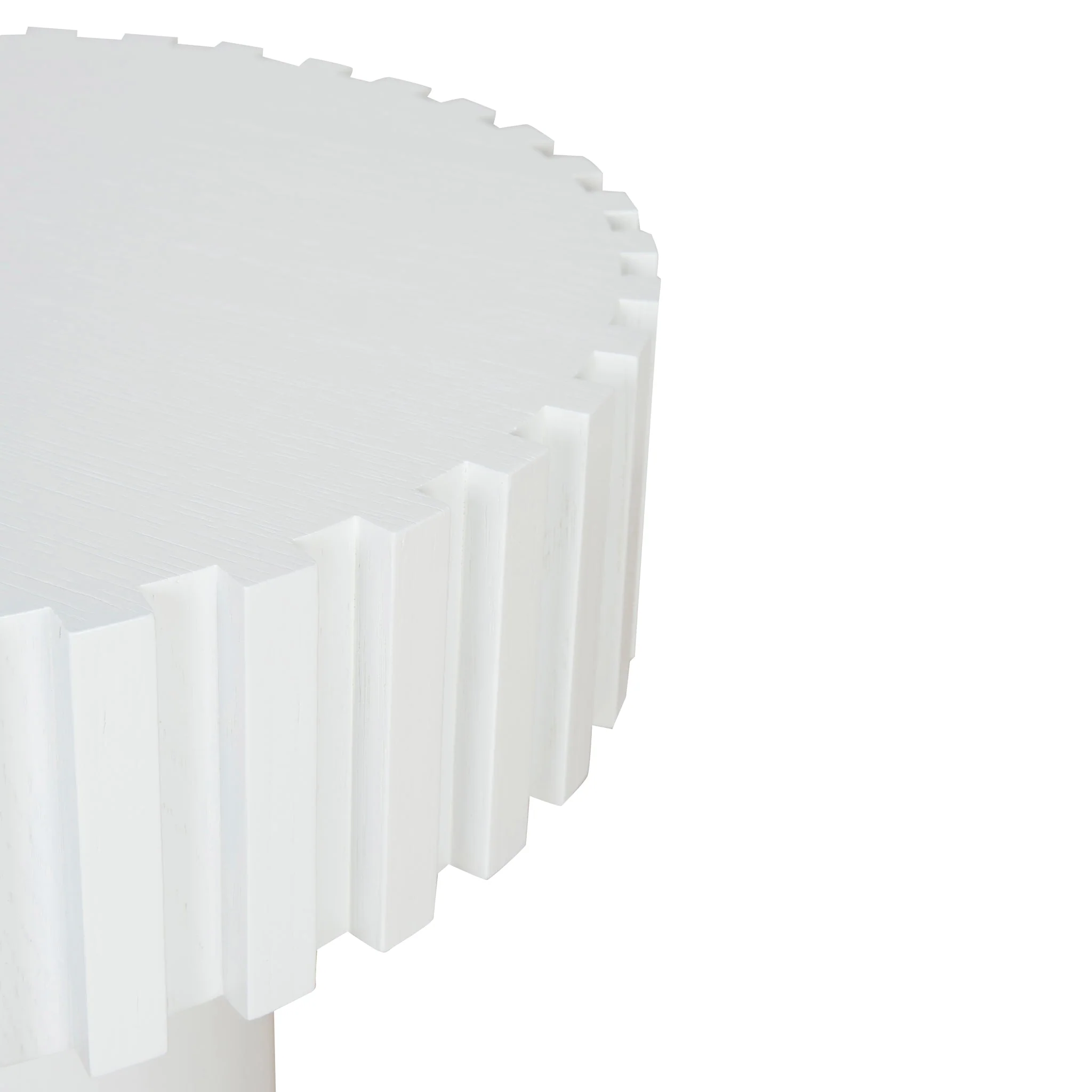CST8976-CN 50cm Round Side Table - Full White - Image 3