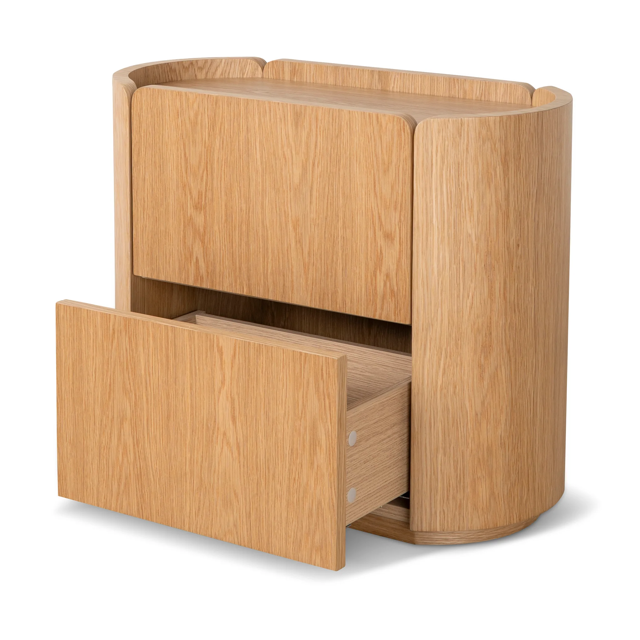 CST8980-CN 60cm Bedside Table - Natural Oak - Image 4