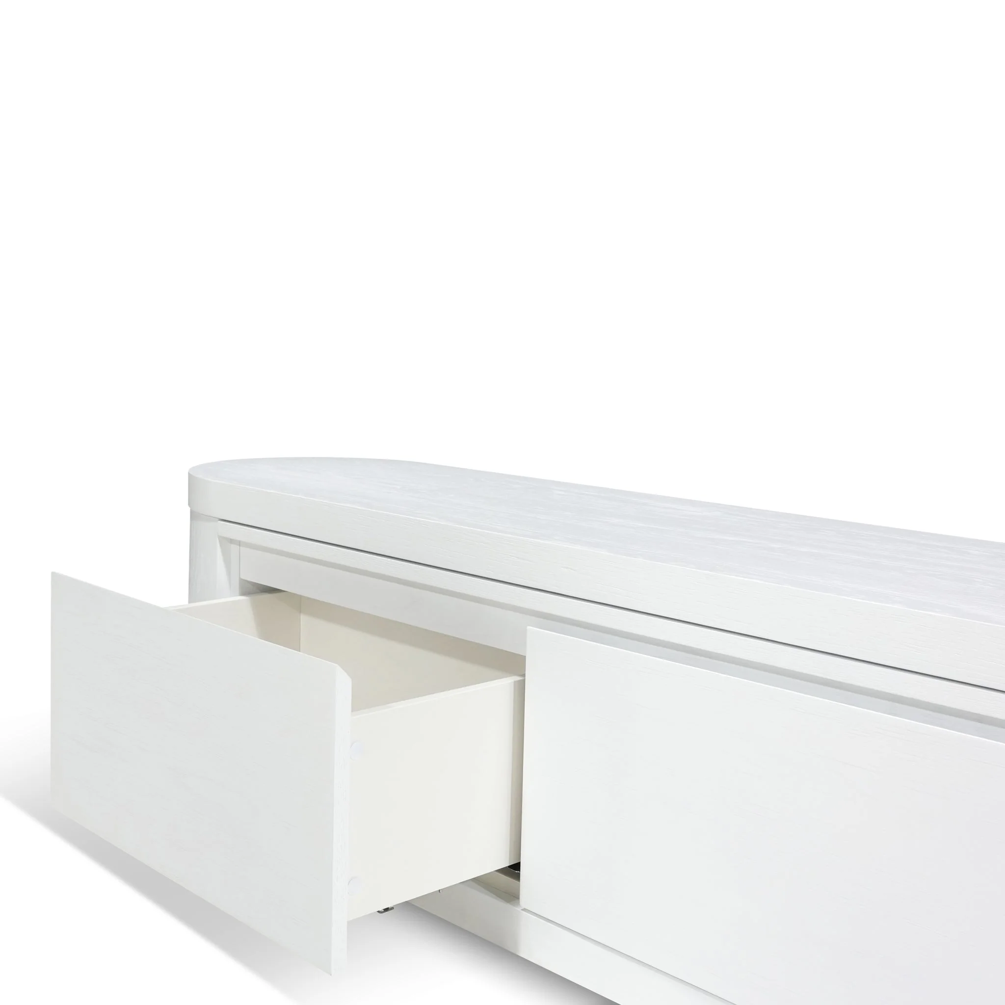 CTV10213-CN Extendable TV Entertainment Unit - Full White Oak - Image 12