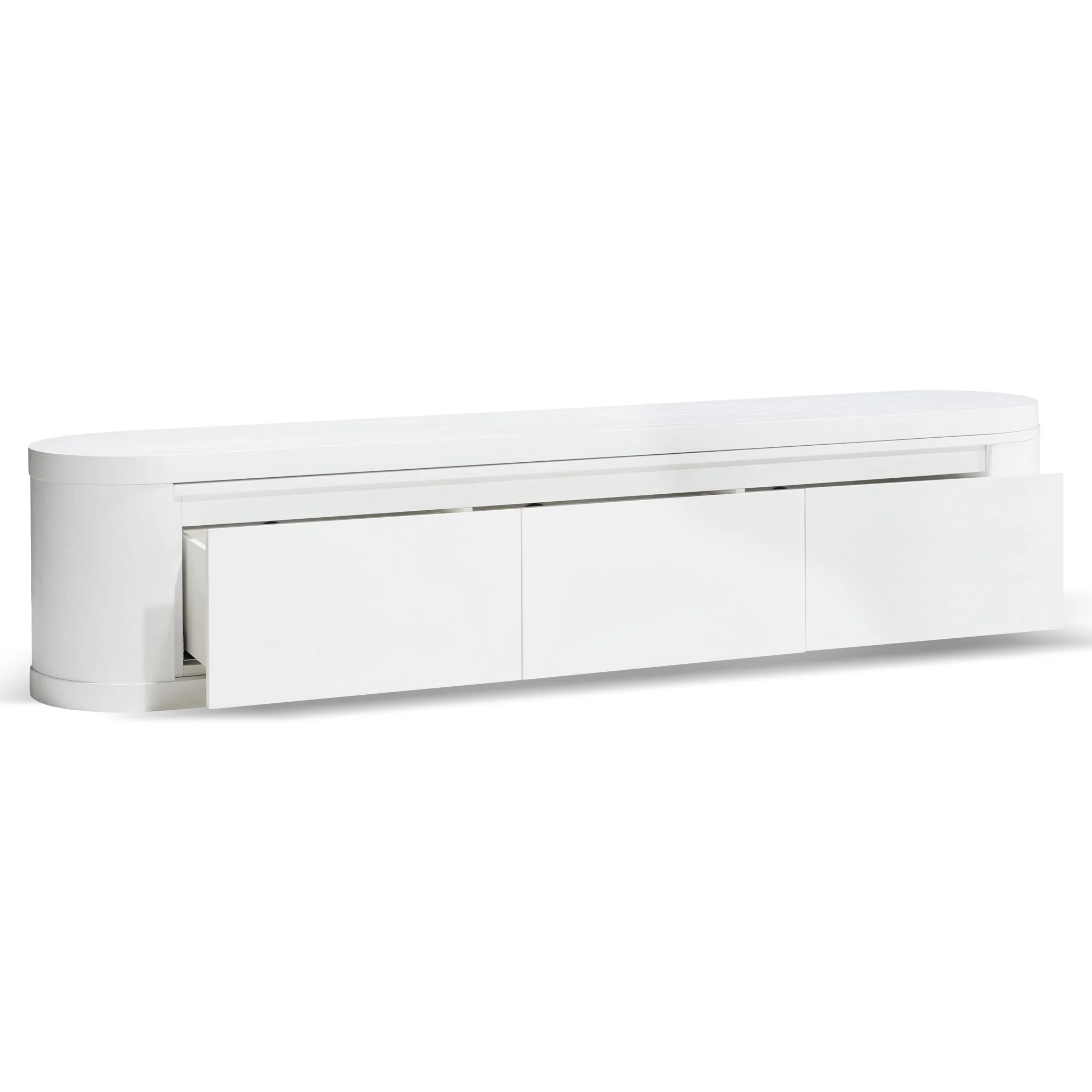 CTV10213-CN Extendable TV Entertainment Unit - Full White Oak - Image 7