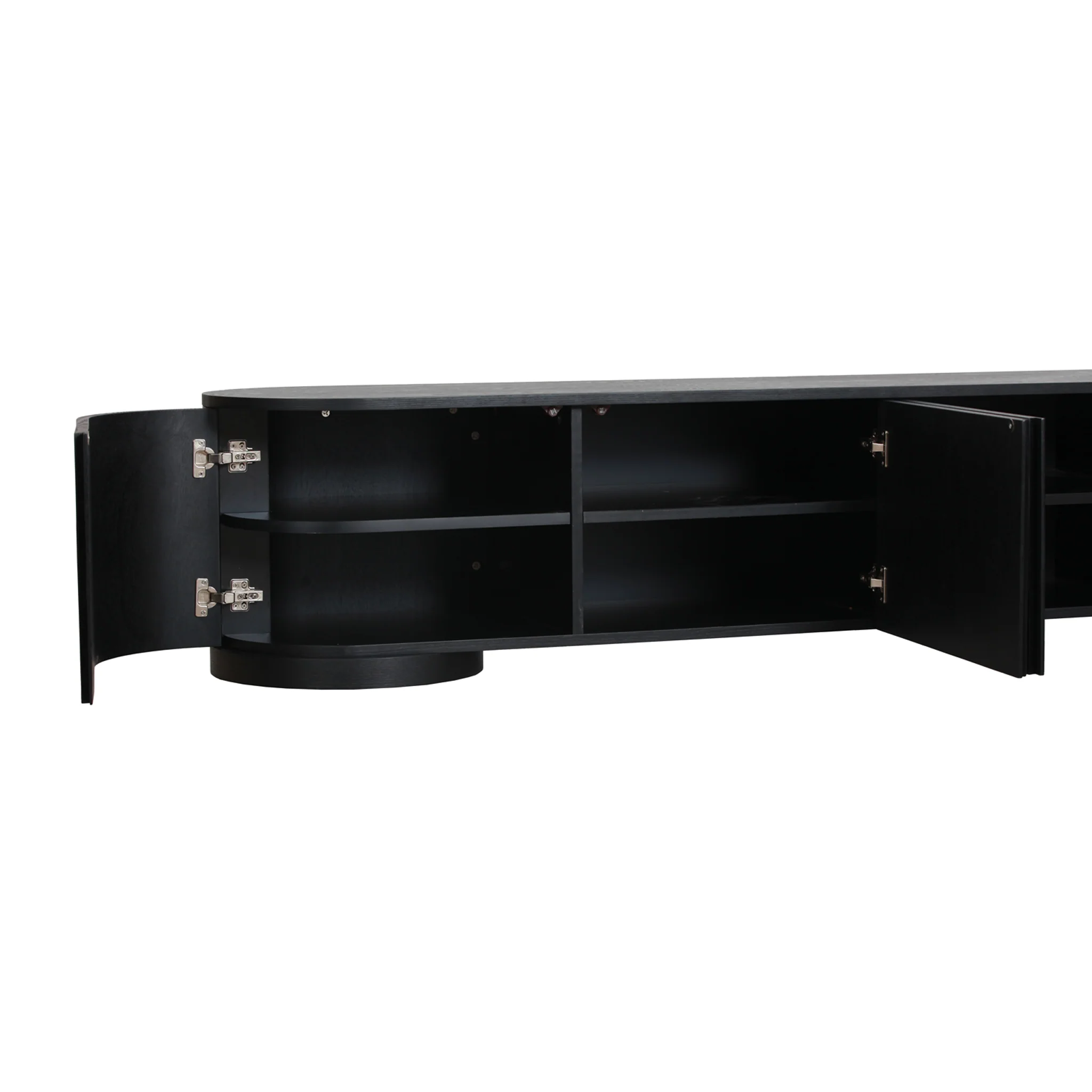 CTV10277-DW 2.2m TV Entertainment Unit - Full Black - Image 3