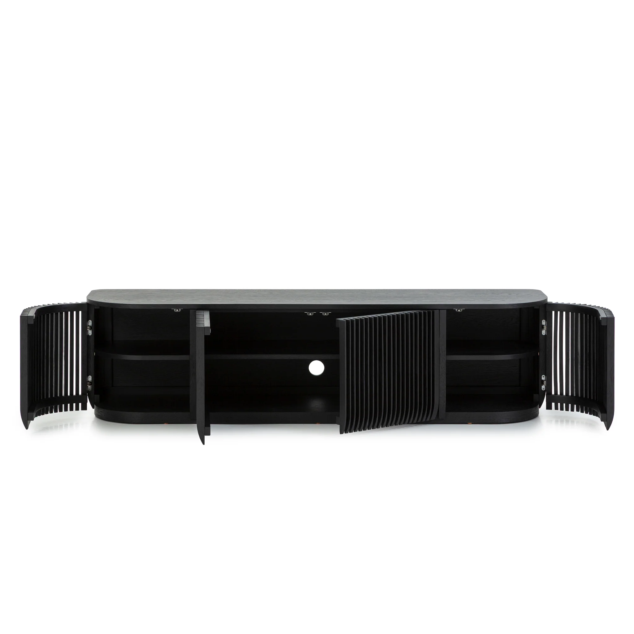 CTV10685-CU 1.75m TV Entertainment Unit - Black Stain - Image 3