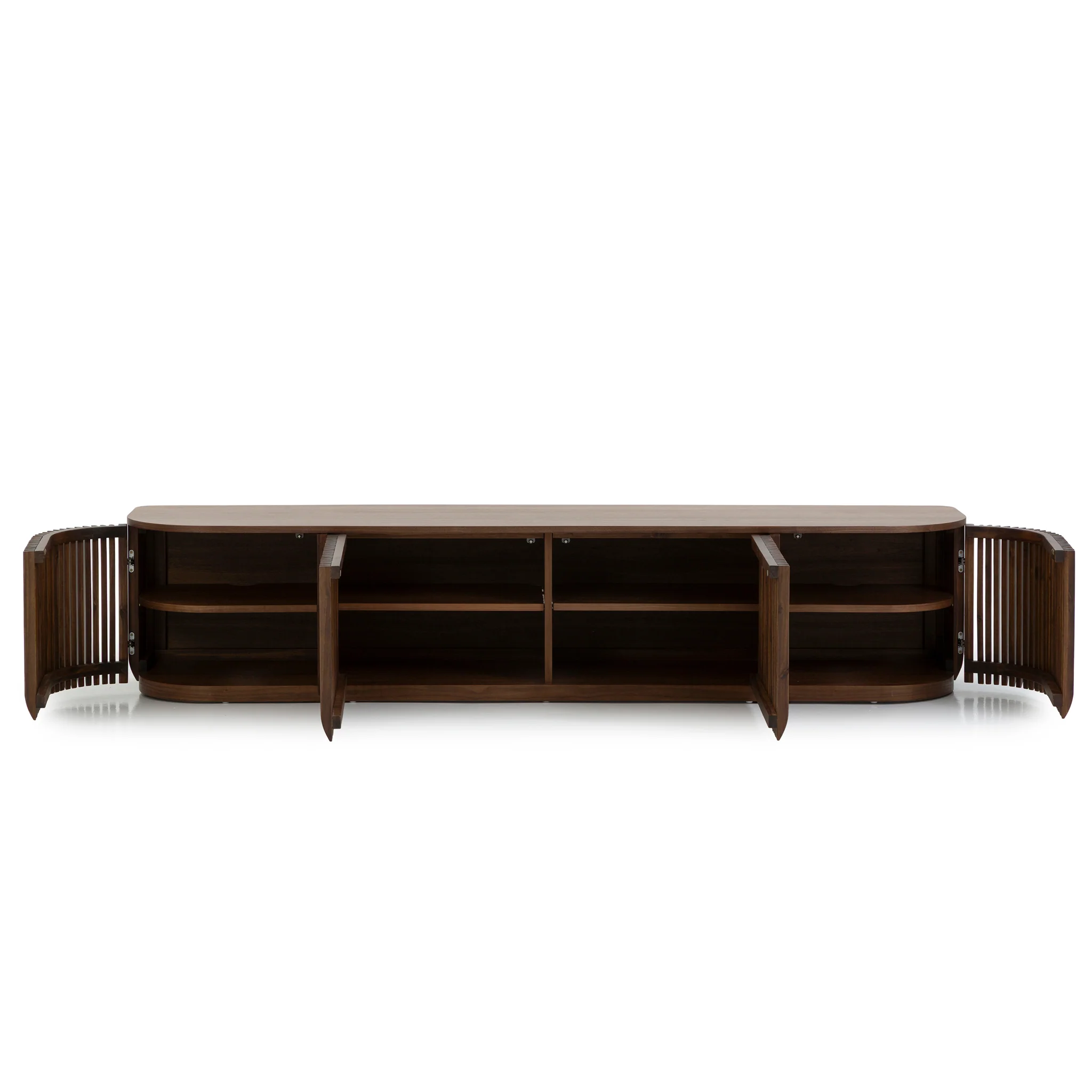 CTV10688-CU 2.15m TV Entertainment Unit - Walnut Stain - Image 3