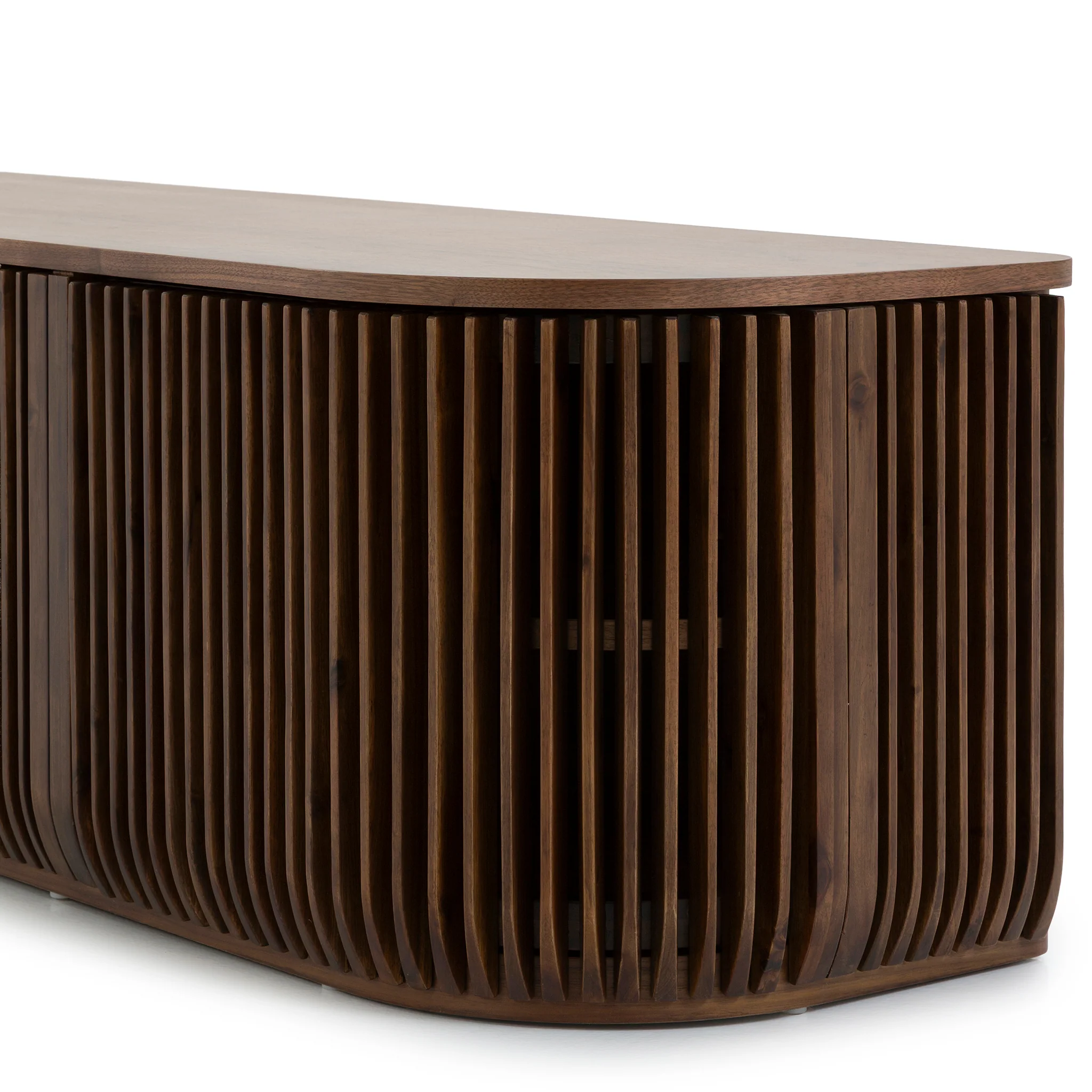 CTV10688-CU 2.15m TV Entertainment Unit - Walnut Stain - Image 5
