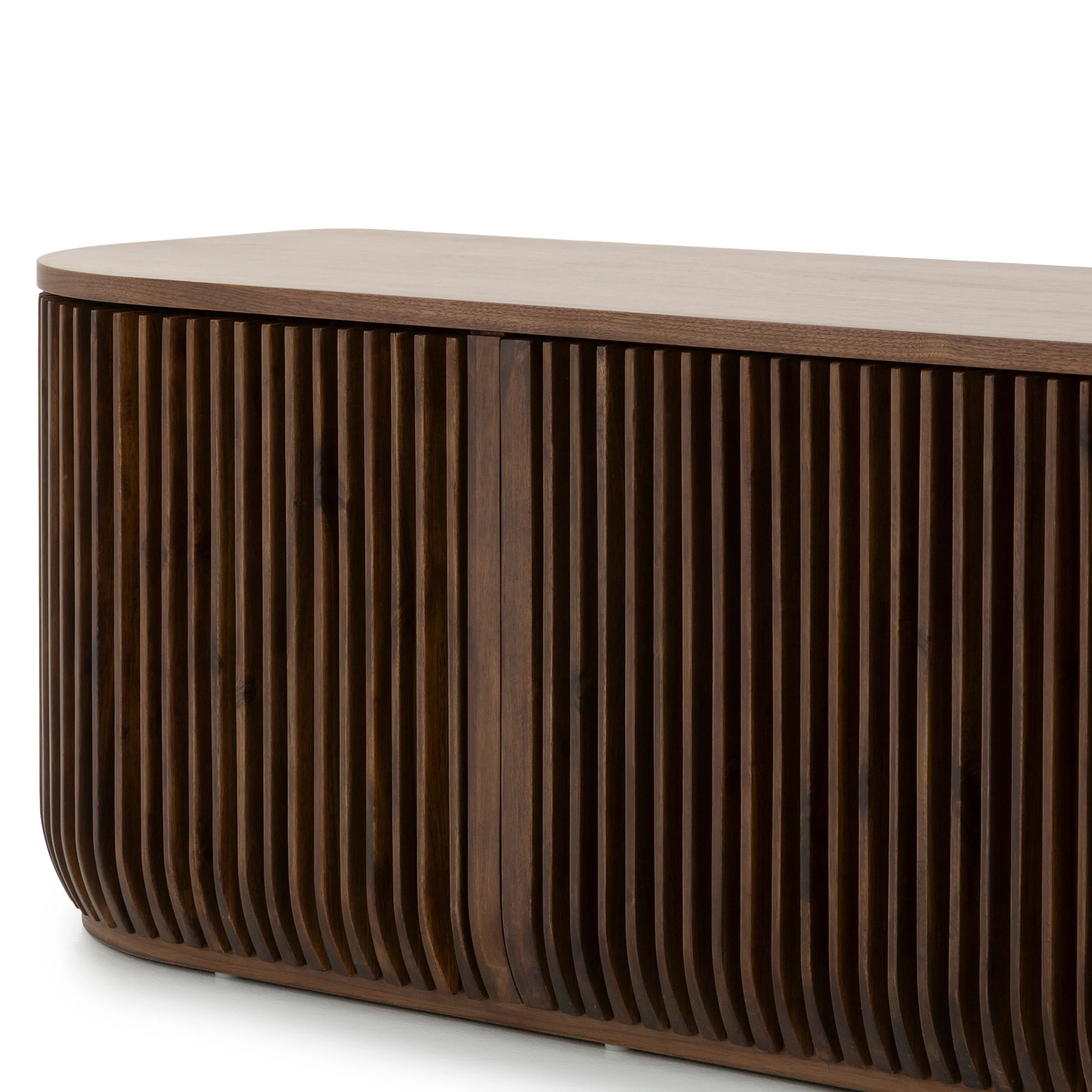 CTV10688-CU 2.15m TV Entertainment Unit - Walnut Stain - Image 7