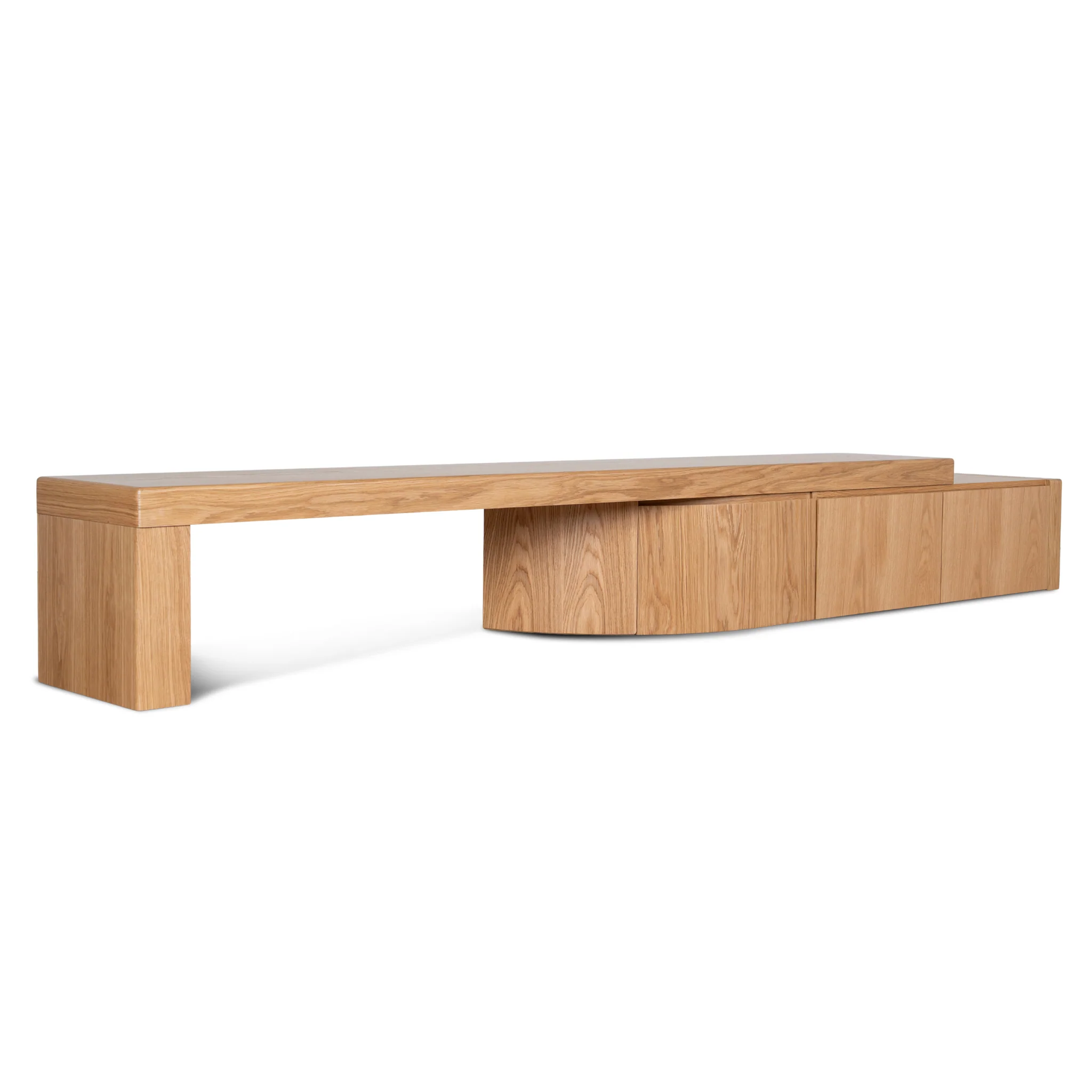 CTV10946-CN Extendable TV Entertainment Unit - Natural Oak - Image 3