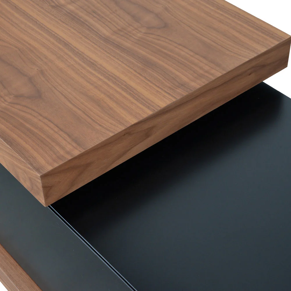 CTV1138-BB Extendable TV Entertainment Unit - Walnut - Black matt - Image 5