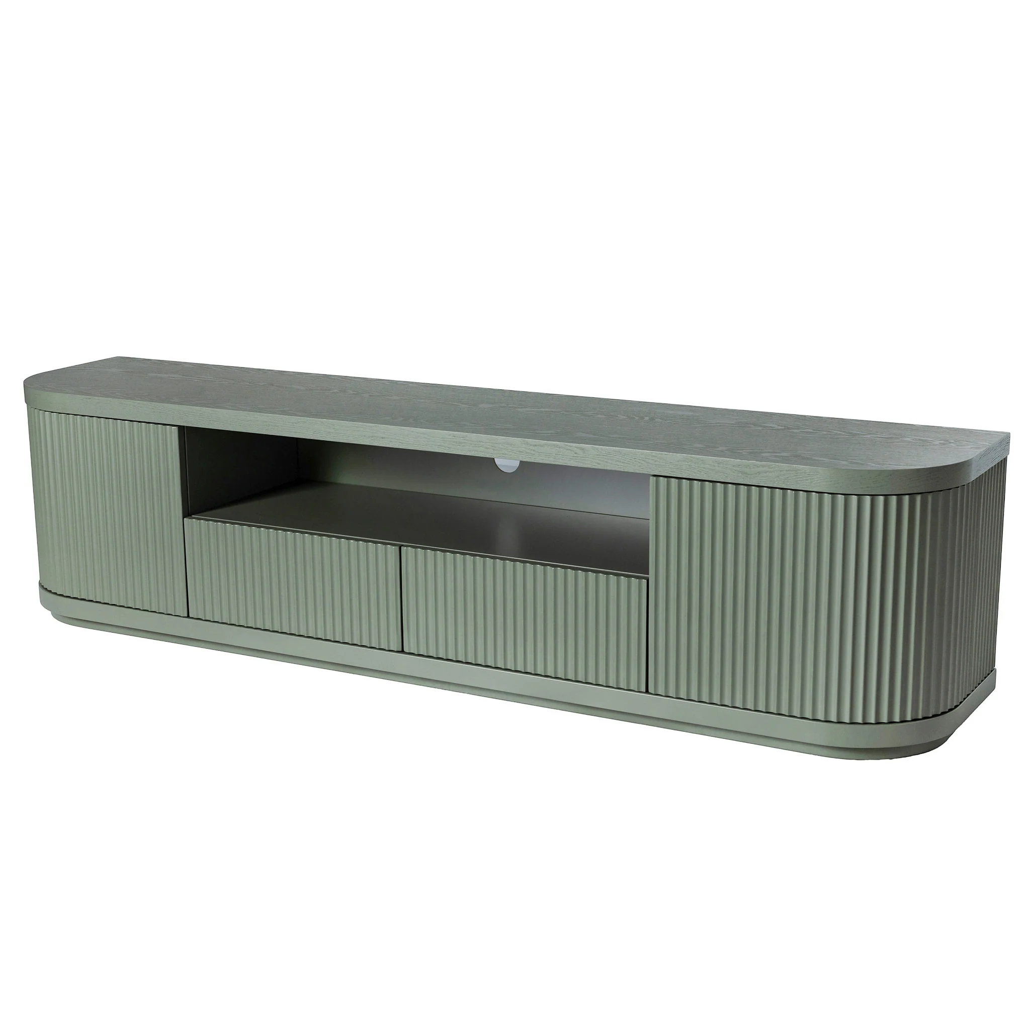 CTV12273-DW 2m Veneer Top Entertainment TV Unit - Sage Green