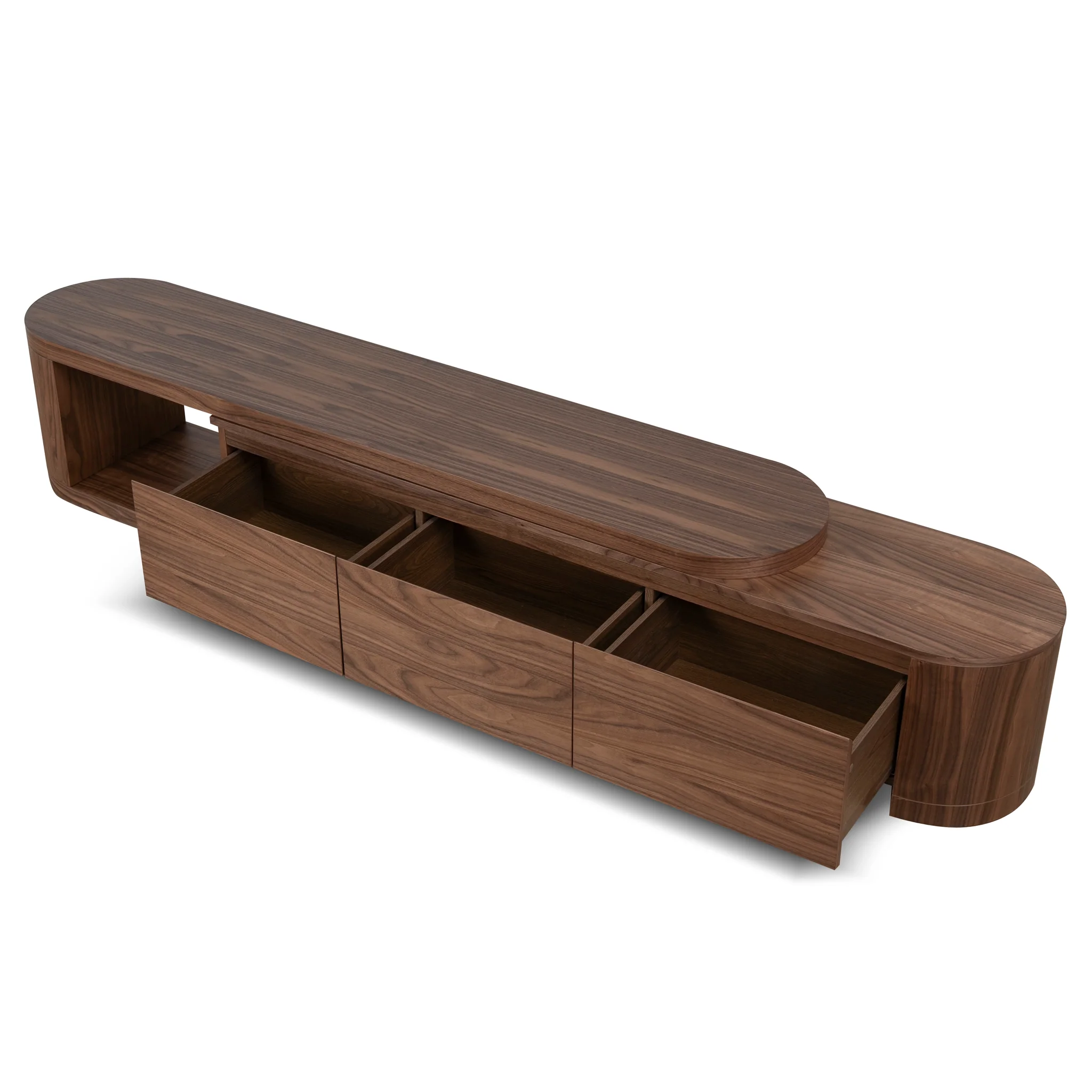 CTV12277-CN Extendable TV Entertainment Unit - Walnut - Image 3