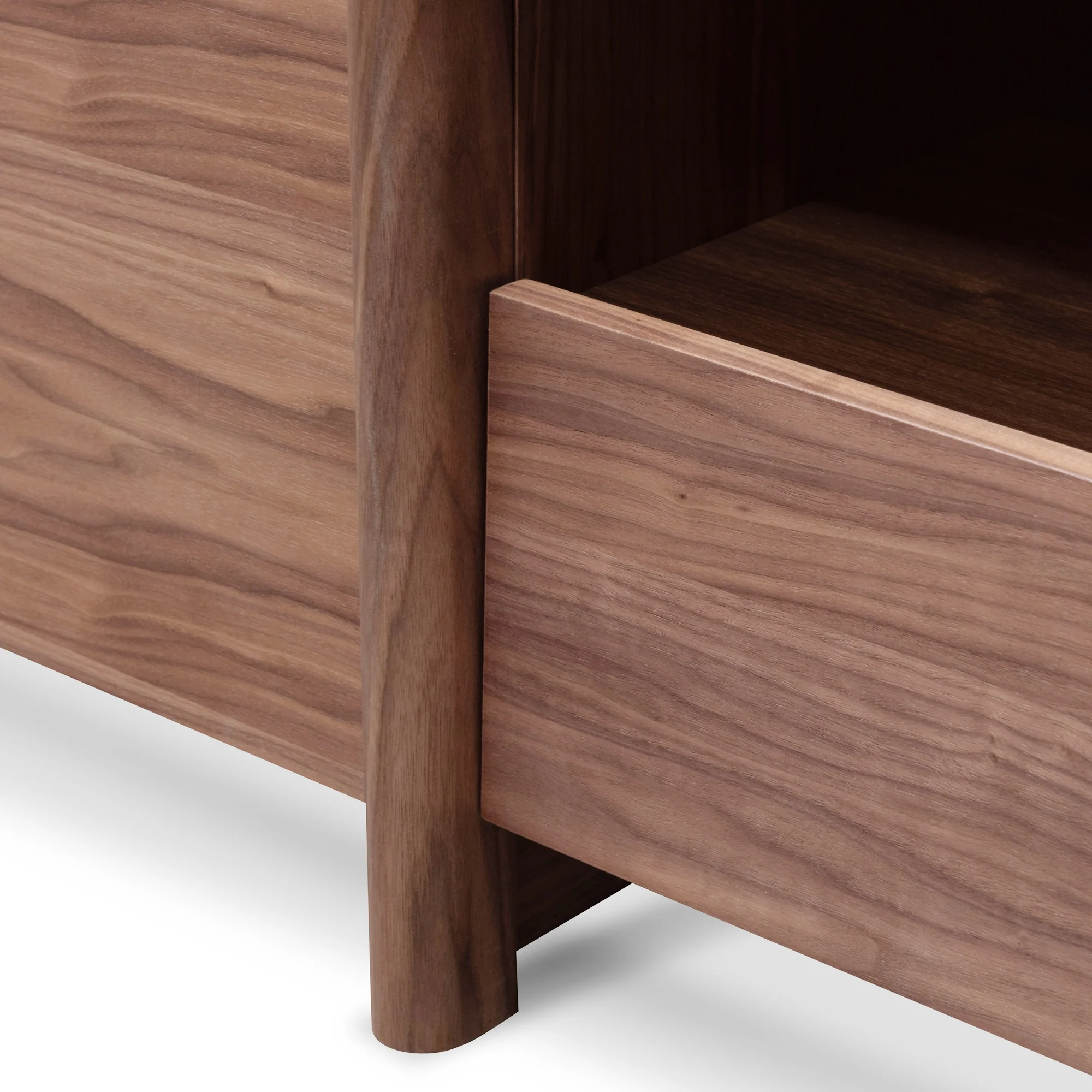 CTV2610-BB Lowline 2.1m Entertainment TV Unit In Walnut - Timber Legs - Image 12