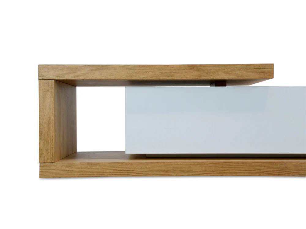 CTV385N-BB 2.4m-3.07m TV Entertainment Unit - Natural - White - Image 6