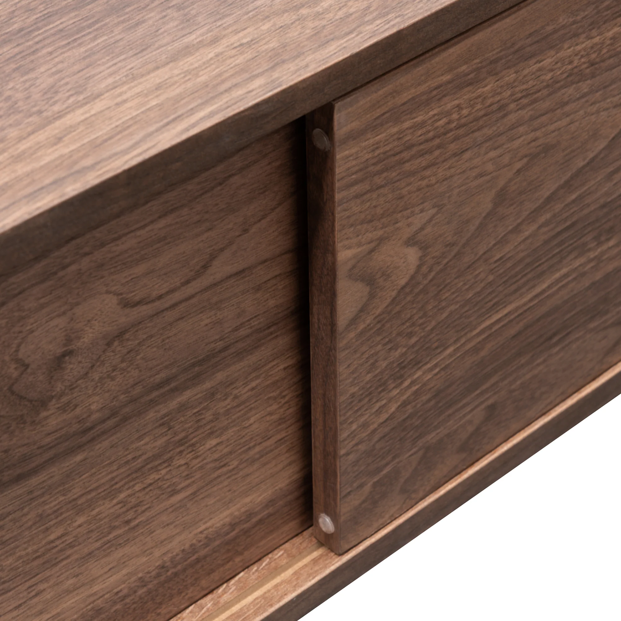 CTV6051-KD 2.1m Walnut Wooden TV Entertainment Unit - Black legs - Image 14