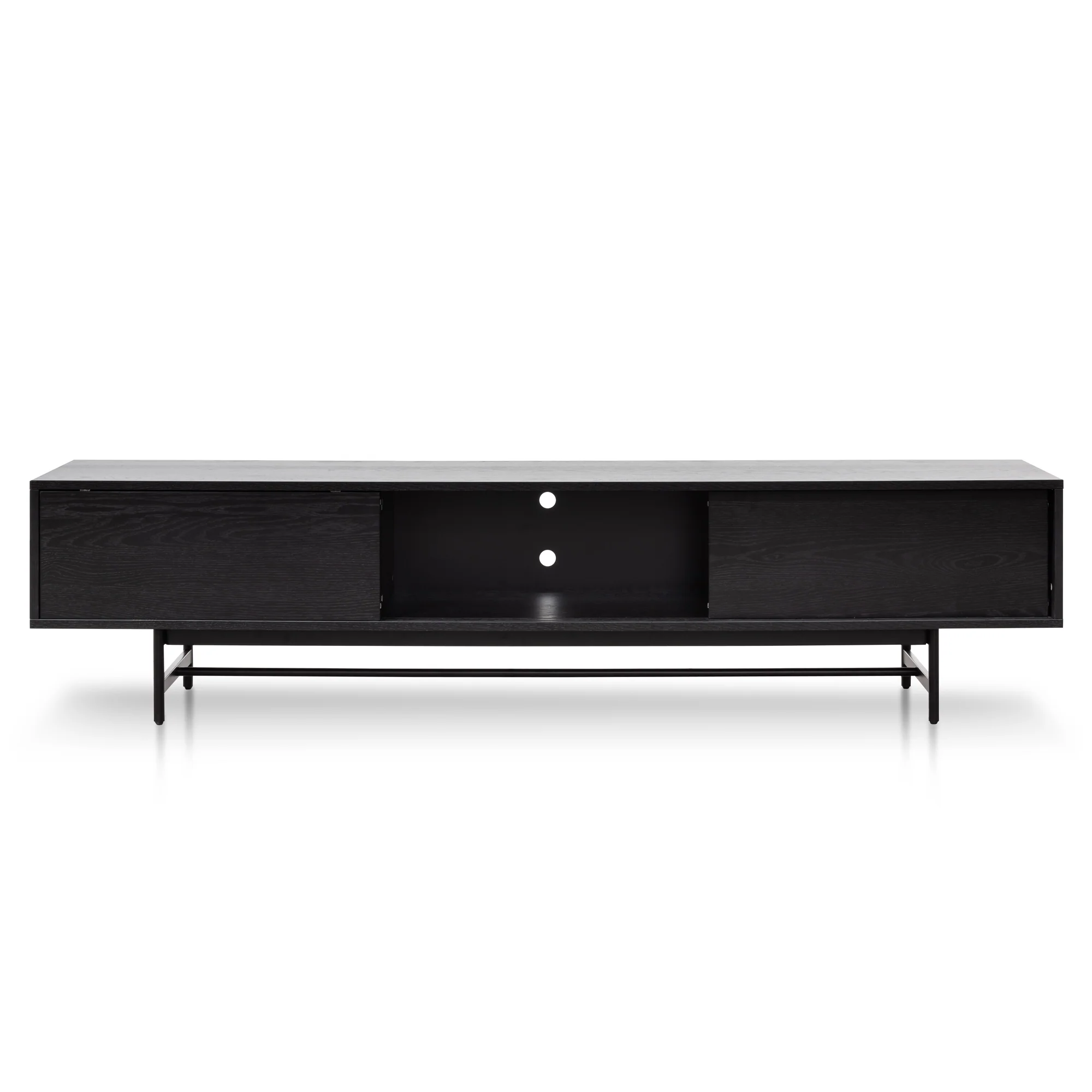 CTV6052-KD 2.1m Wooden Entertainment TV Unit - Full Black - Image 3