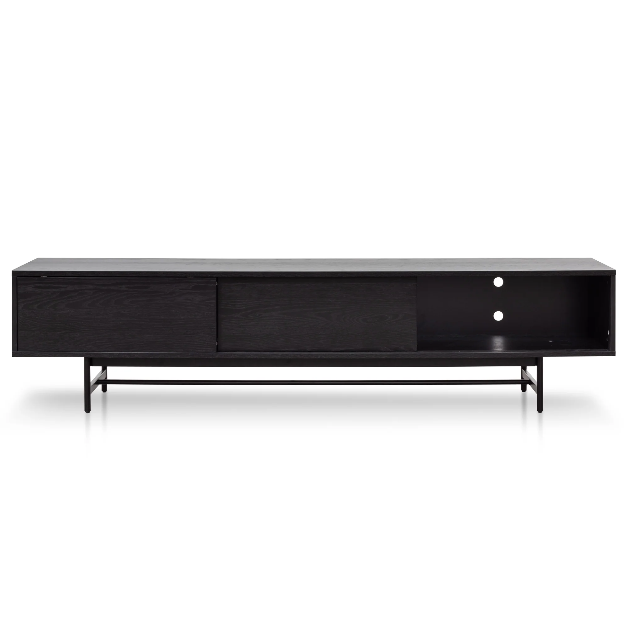 CTV6052-KD 2.1m Wooden Entertainment TV Unit - Full Black - Image 6