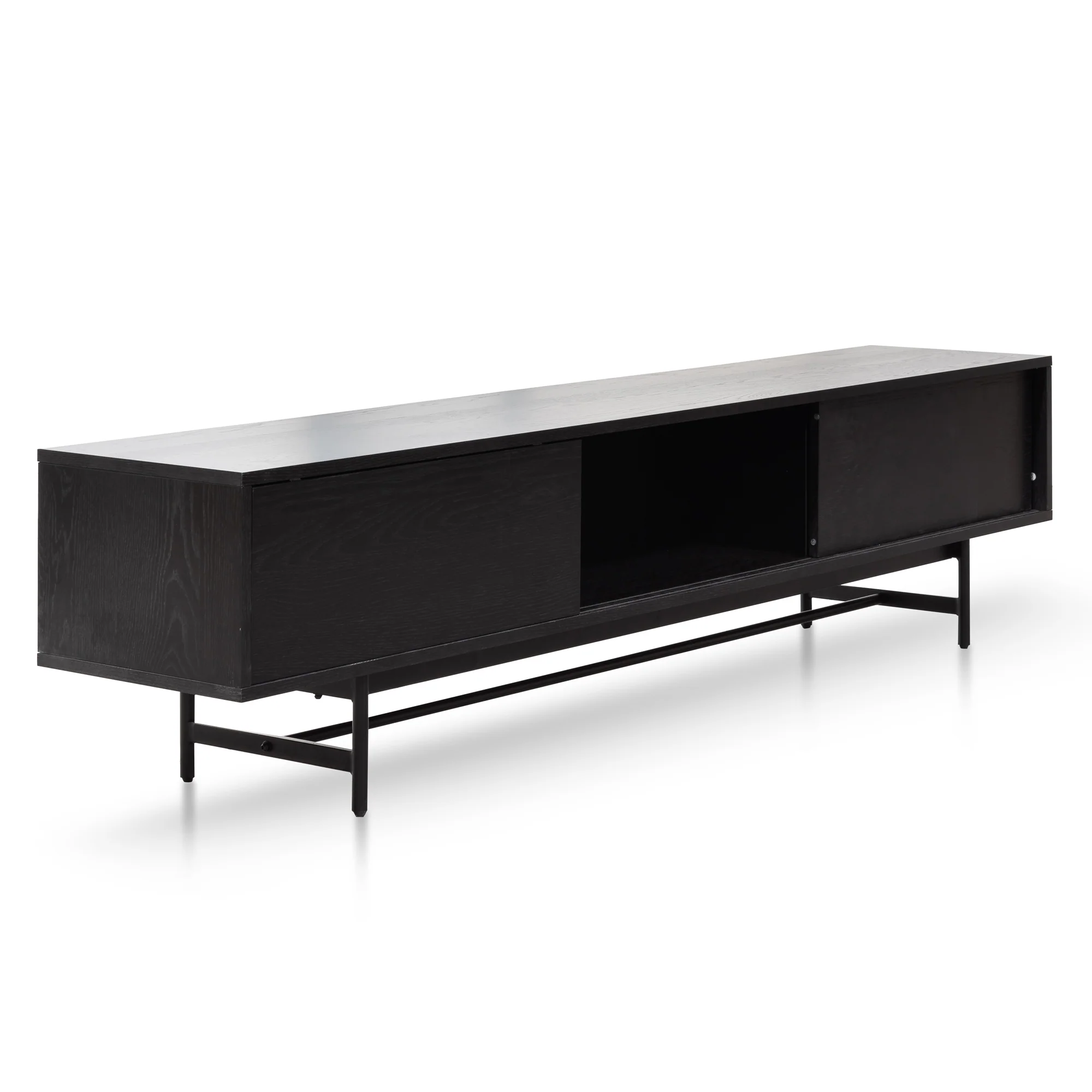CTV6052-KD 2.1m Wooden Entertainment TV Unit - Full Black - Image 7