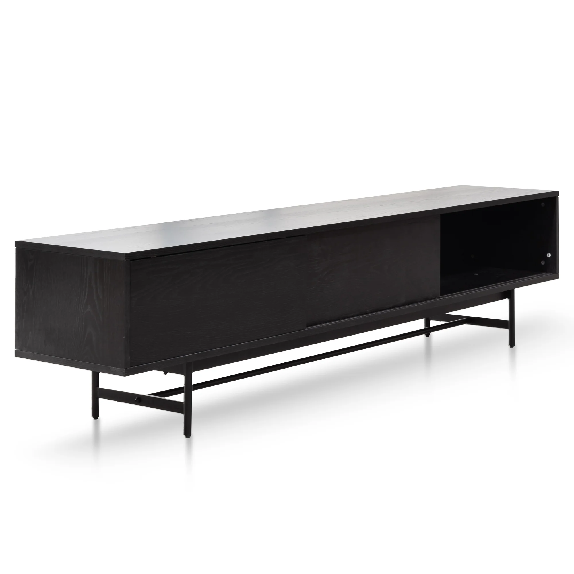CTV6052-KD 2.1m Wooden Entertainment TV Unit - Full Black - Image 8
