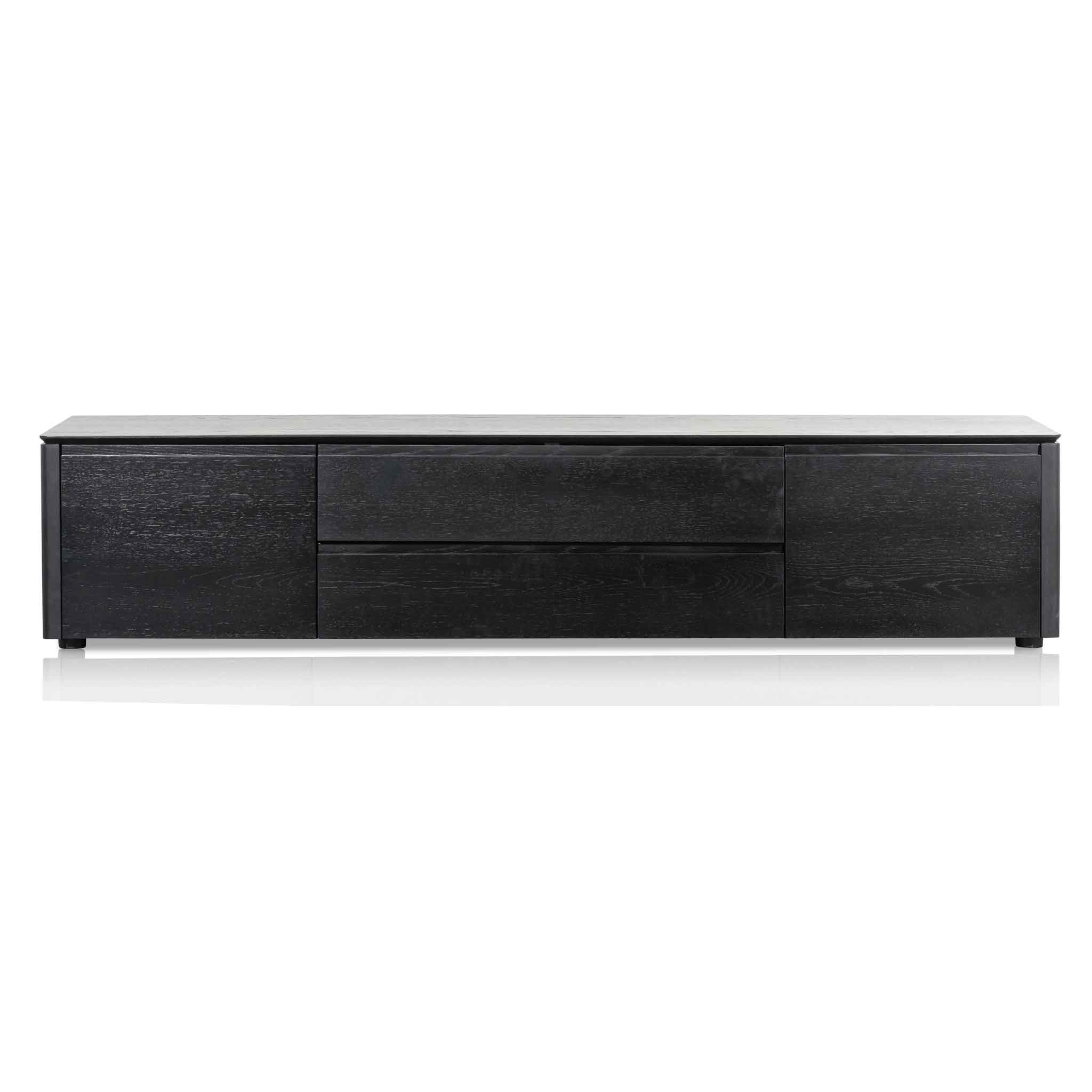 CTV6134-CN TV Entertainment Unit with Middle Drawer - Black Oak - Image 12