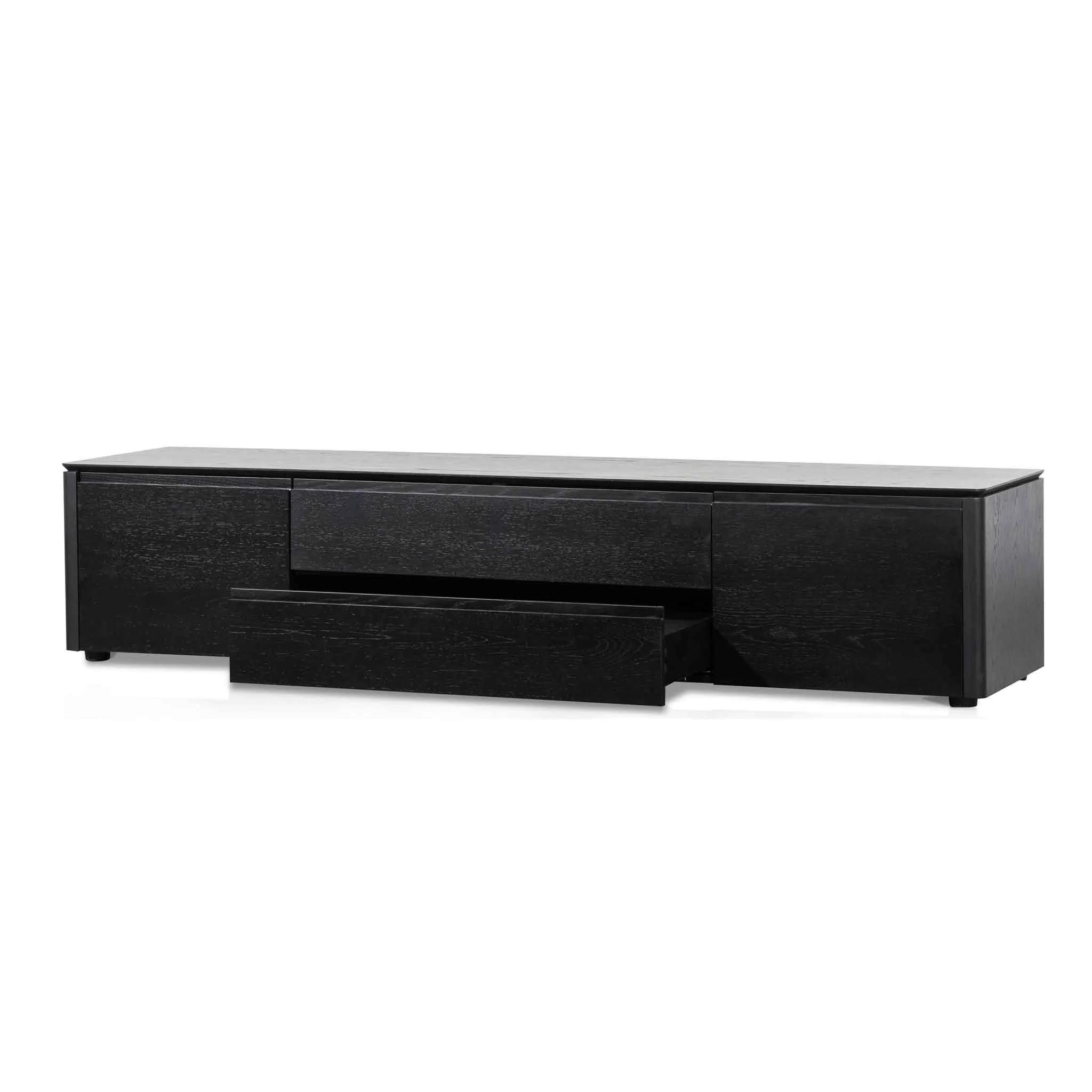 CTV6134-CN TV Entertainment Unit with Middle Drawer - Black Oak - Image 3