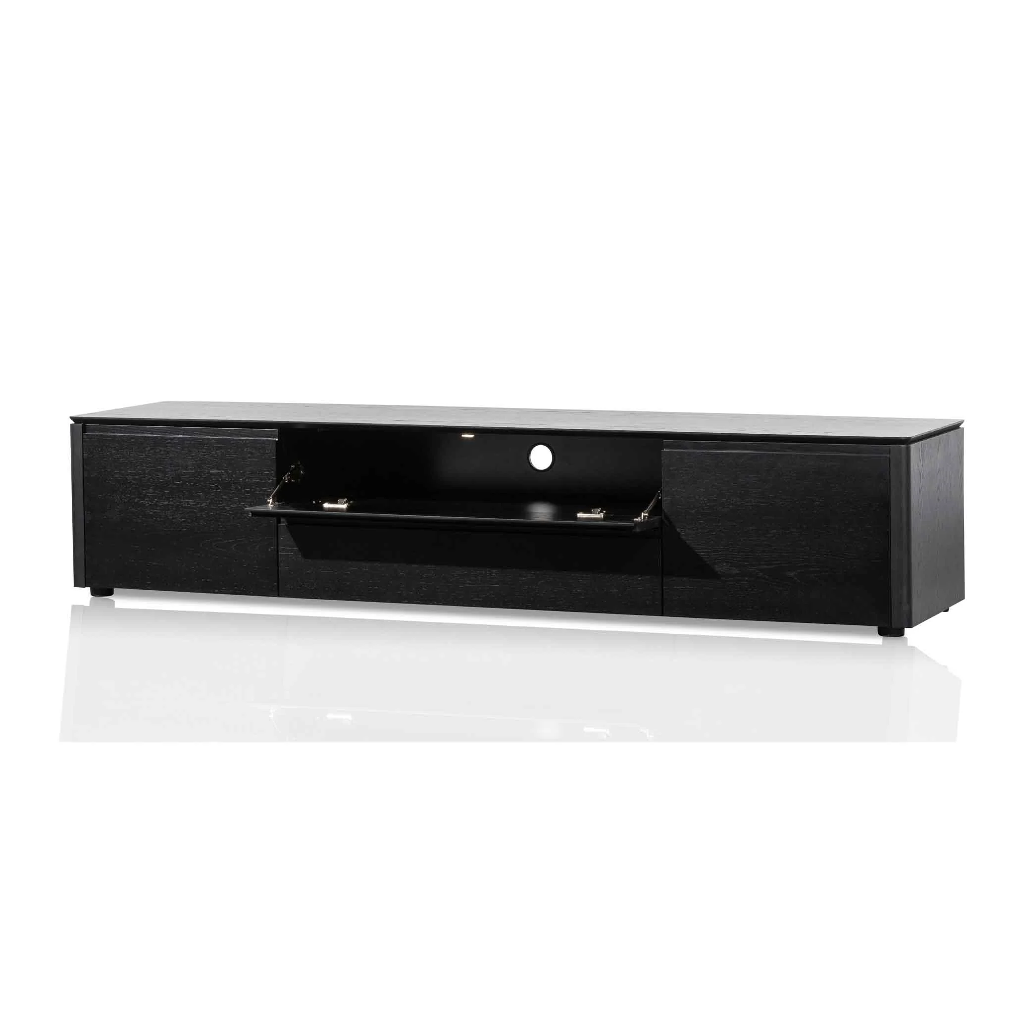 CTV6134-CN TV Entertainment Unit with Middle Drawer - Black Oak - Image 4