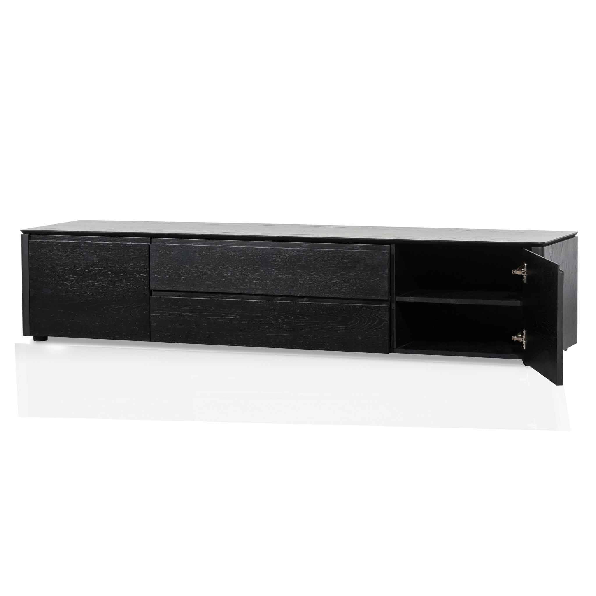 CTV6134-CN TV Entertainment Unit with Middle Drawer - Black Oak - Image 5