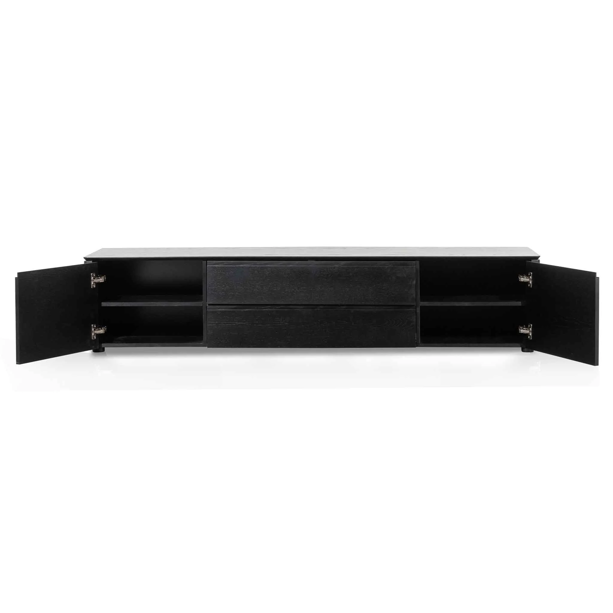 CTV6134-CN TV Entertainment Unit with Middle Drawer - Black Oak - Image 6