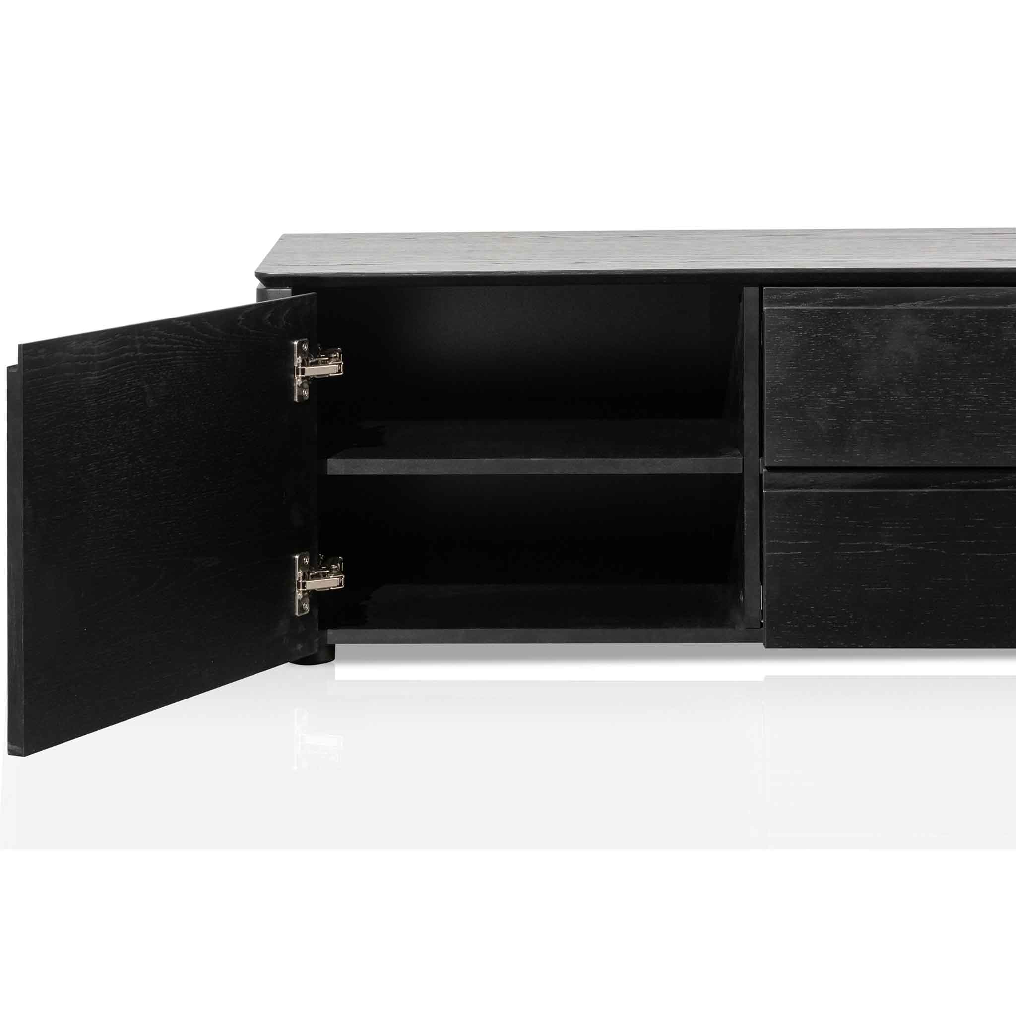CTV6134-CN TV Entertainment Unit with Middle Drawer - Black Oak - Image 7