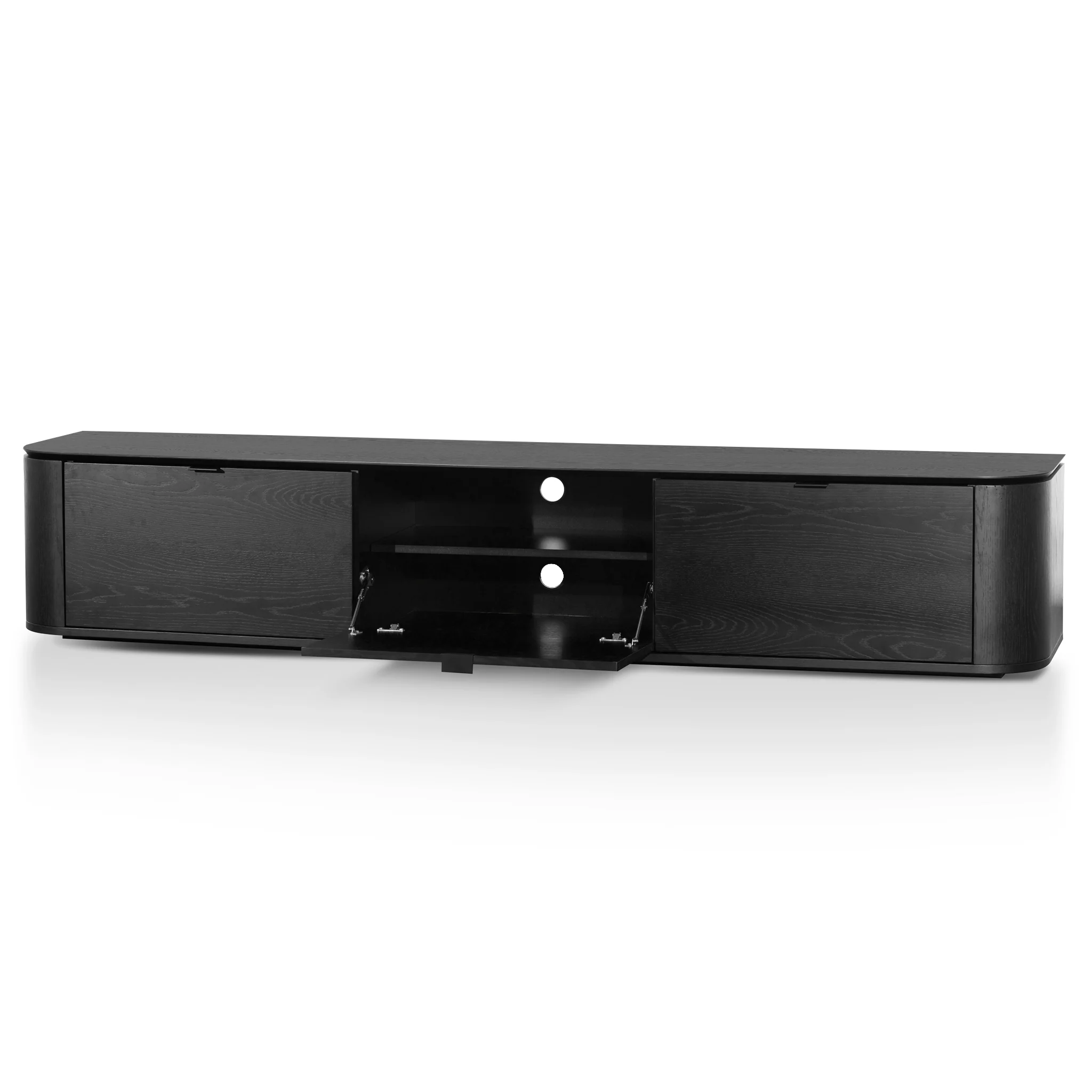 CTV6136-CN 2.4m TV Entertainment Unit - Black Oak - Image 4