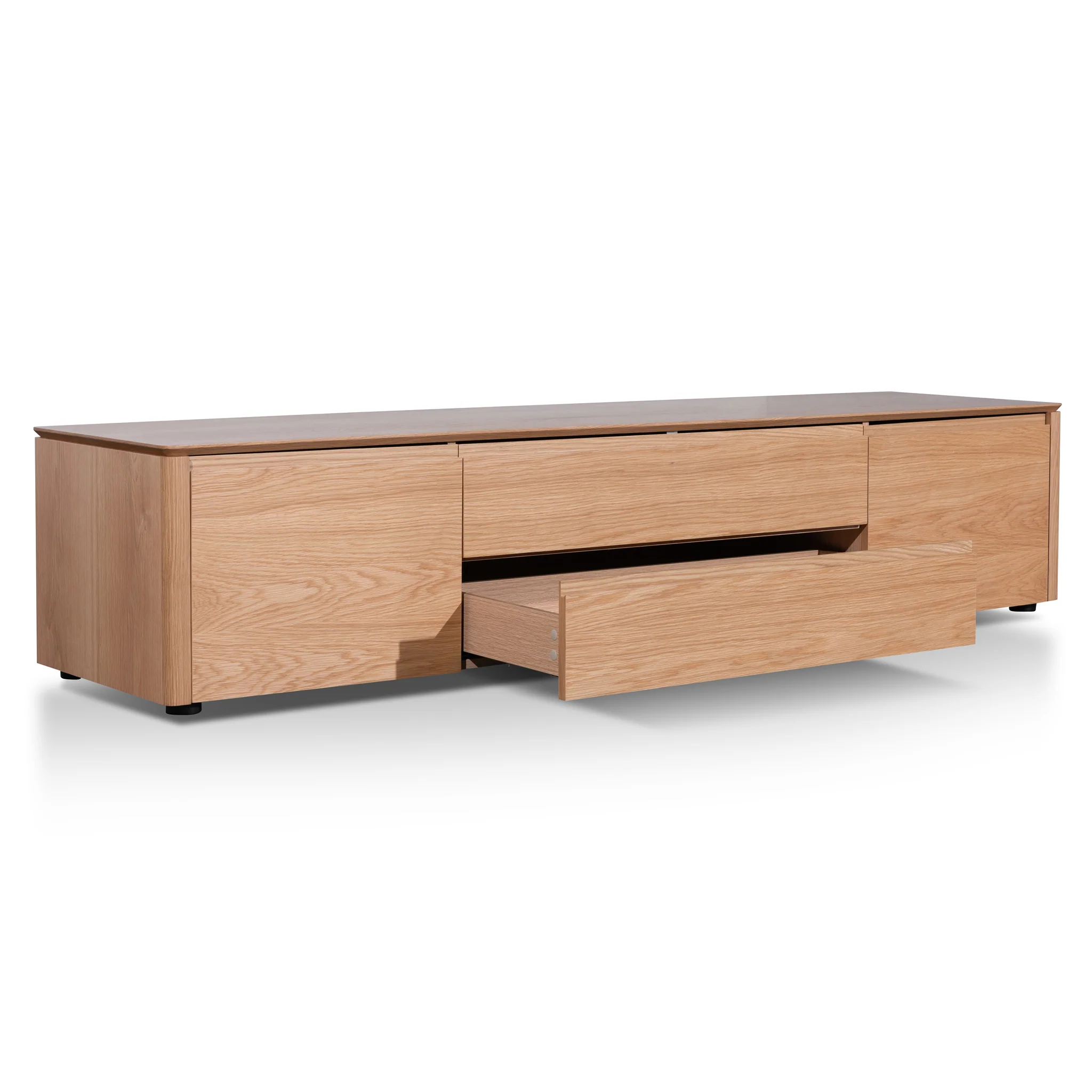 CTV6201-CN TV Entertainment Unit with Middle Drawer - Natural Oak - Image 5