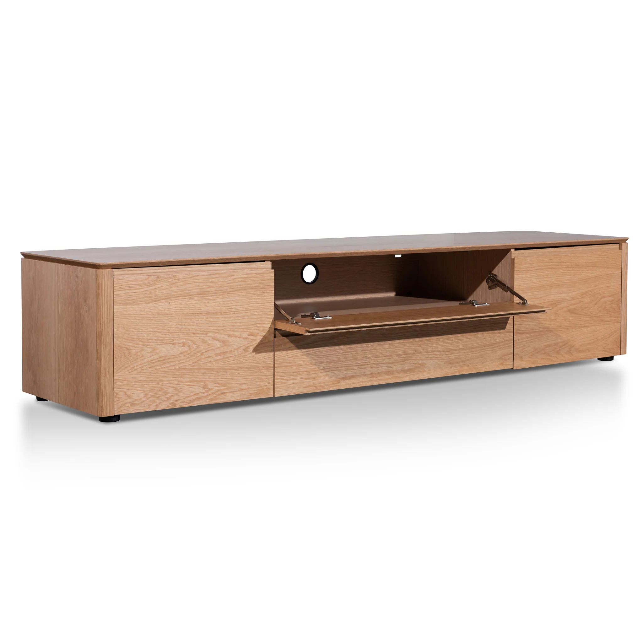 CTV6201-CN TV Entertainment Unit with Middle Drawer - Natural Oak - Image 6