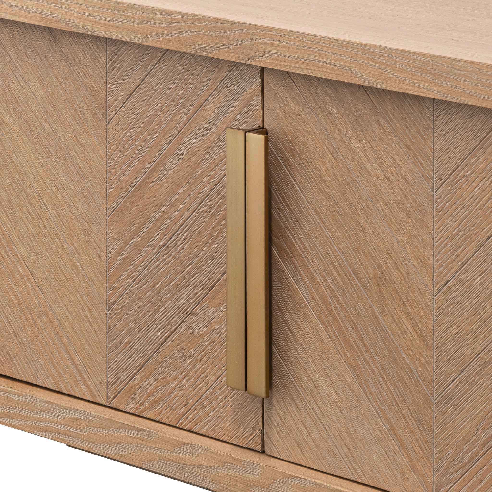 CTV6311-VA 2.23m Entertainment TV Unit - Dusty Oak with Gold Handle - Image 6