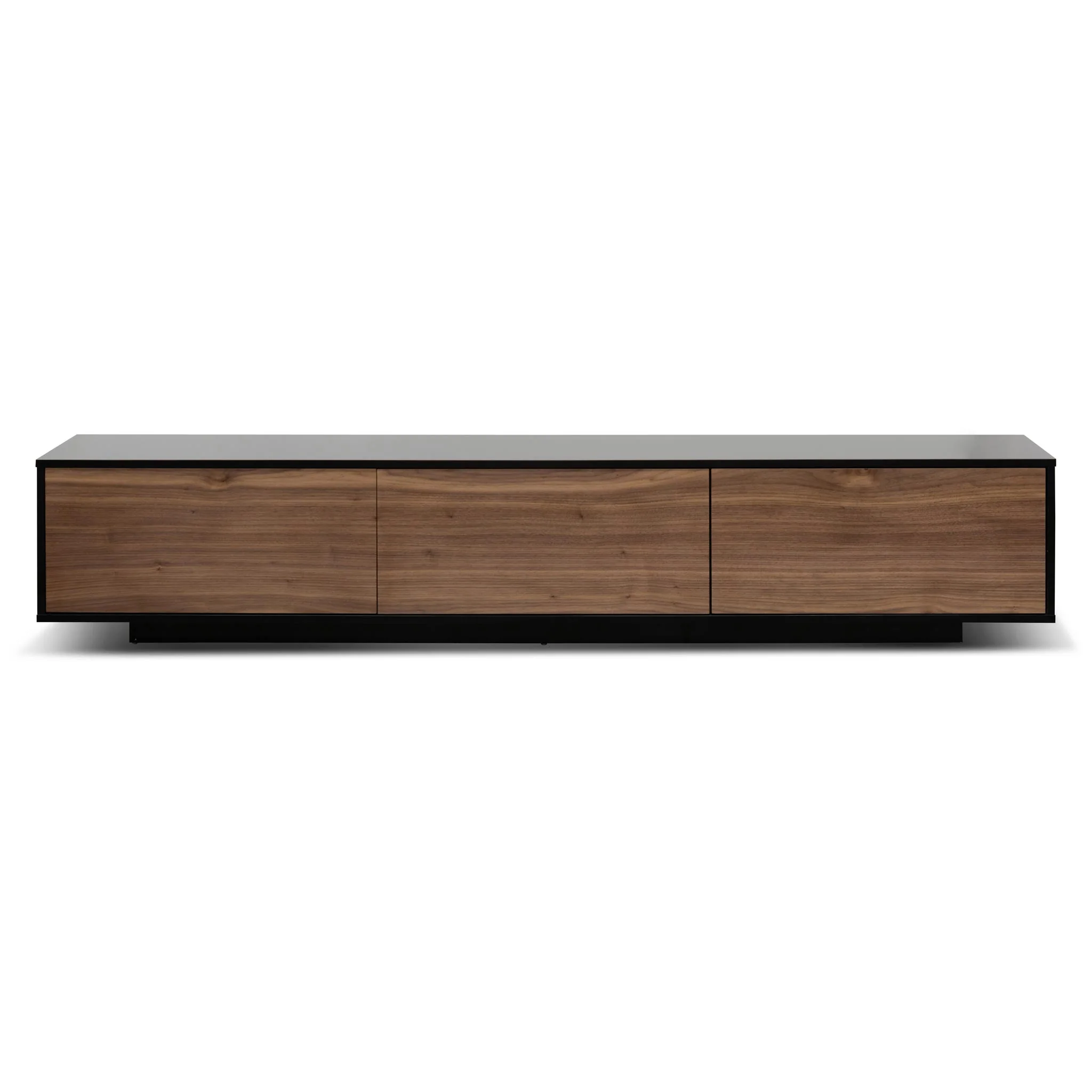 CTV6600-BB 2.3m Wooden Entertainment Unit - Black with Walnut Drawers - Image 2