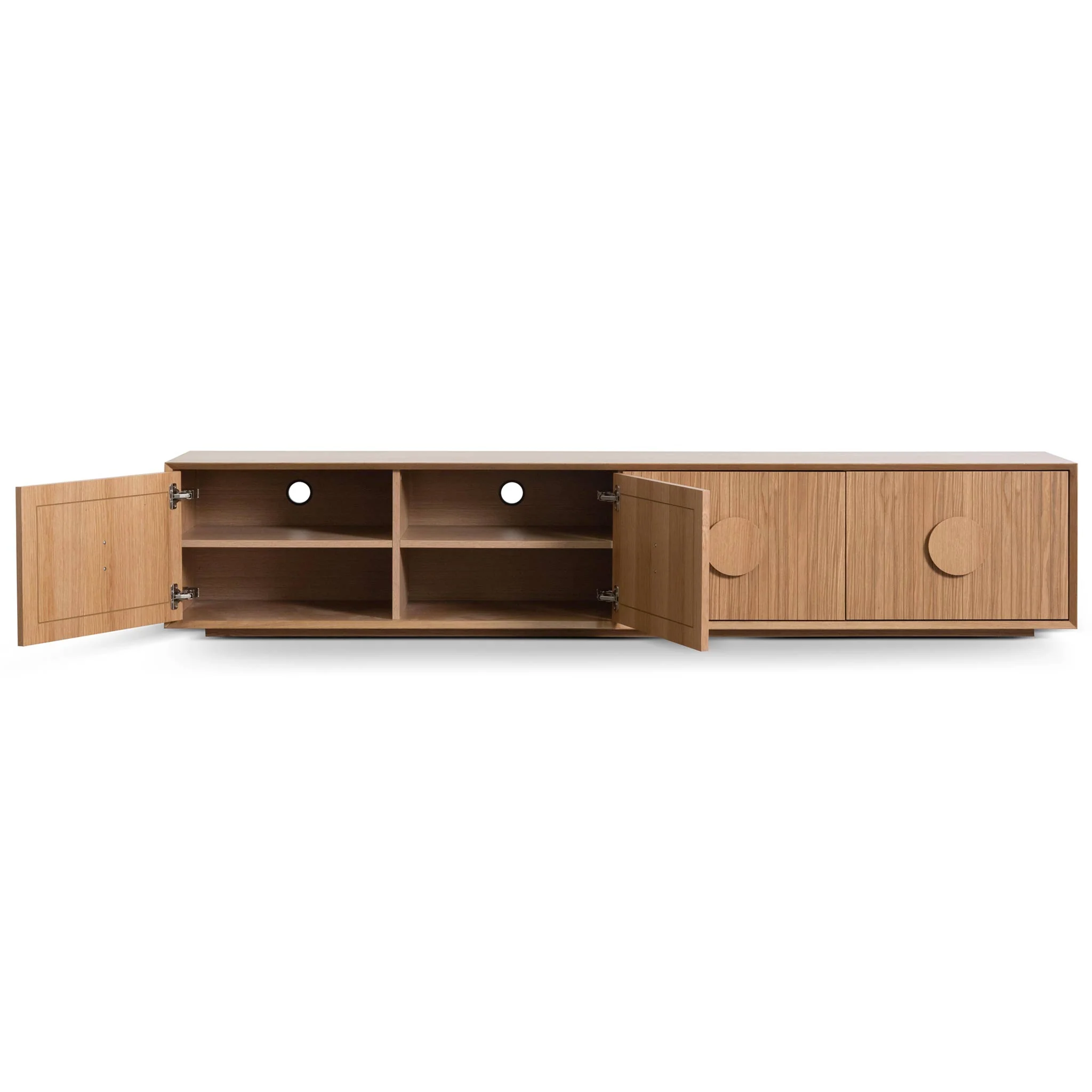 CTV6695-CN 2.3m Wooden Entertainment TV Unit - Natural - Image 3