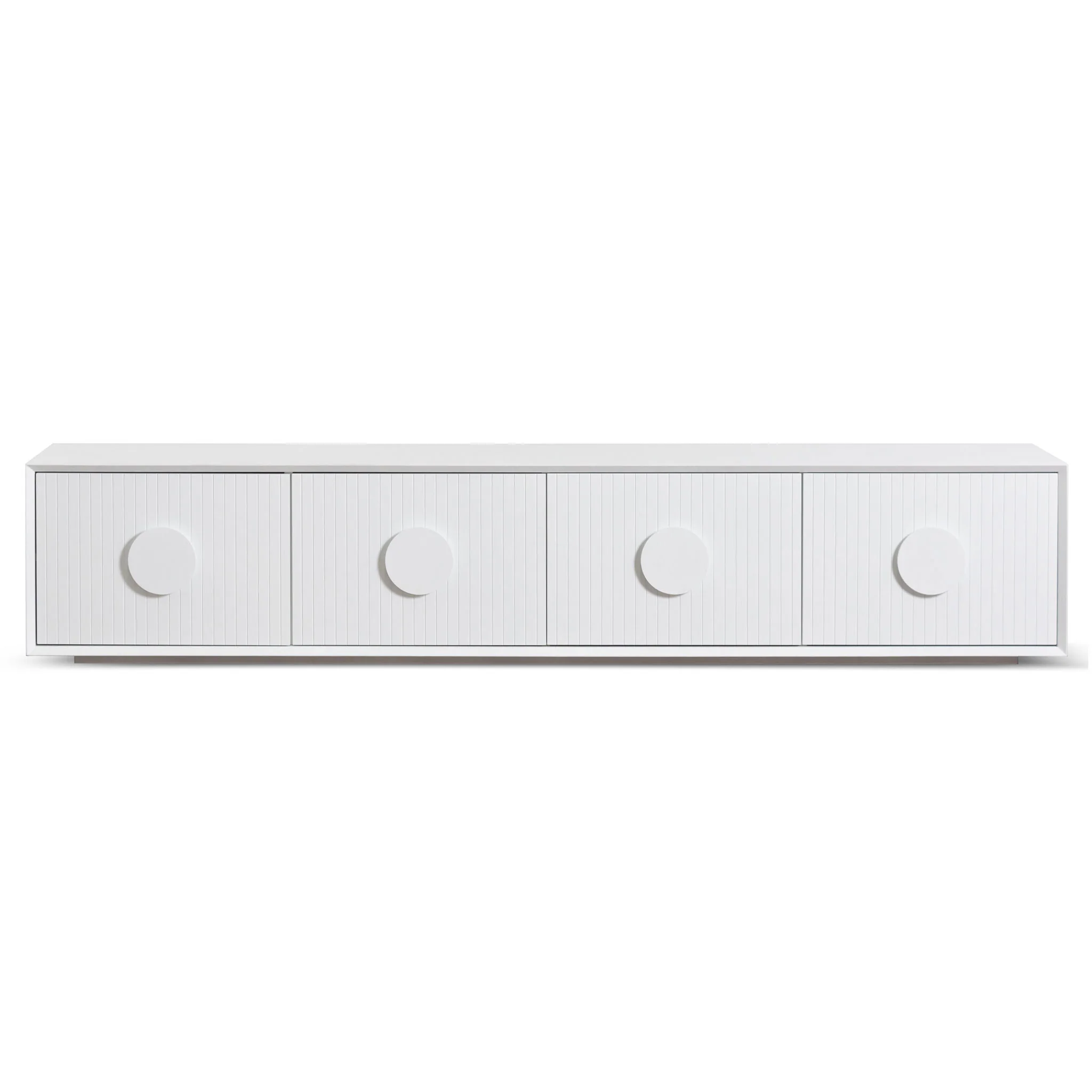 CTV6696-CN 2.3m Wooden Entertainment TV Unit - White - Image 2