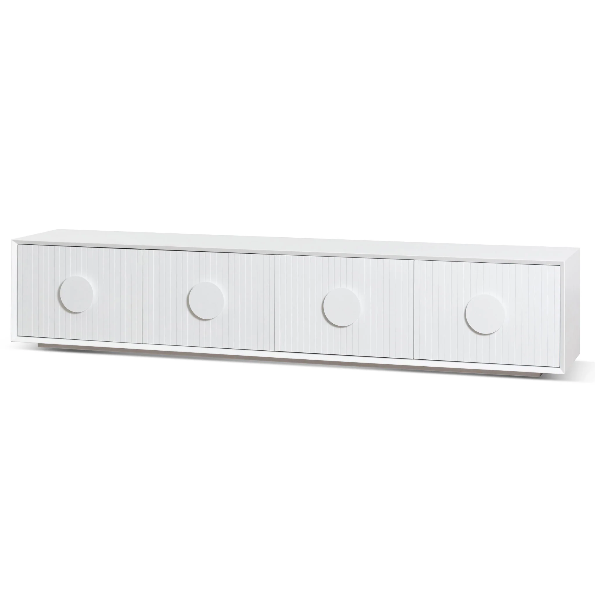 CTV6696-CN 2.3m Wooden Entertainment TV Unit - White - Image 3