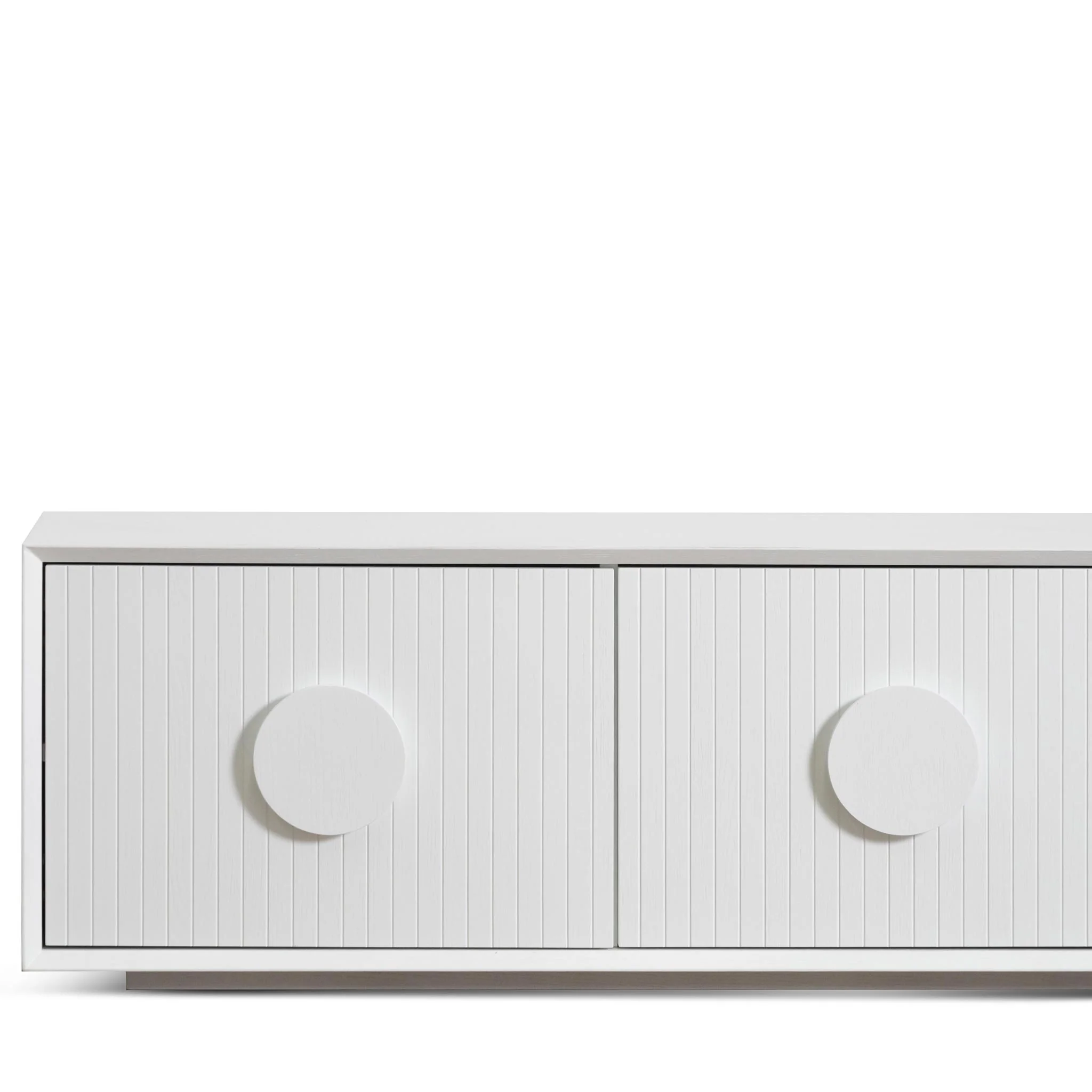 CTV6696-CN 2.3m Wooden Entertainment TV Unit - White - Image 4