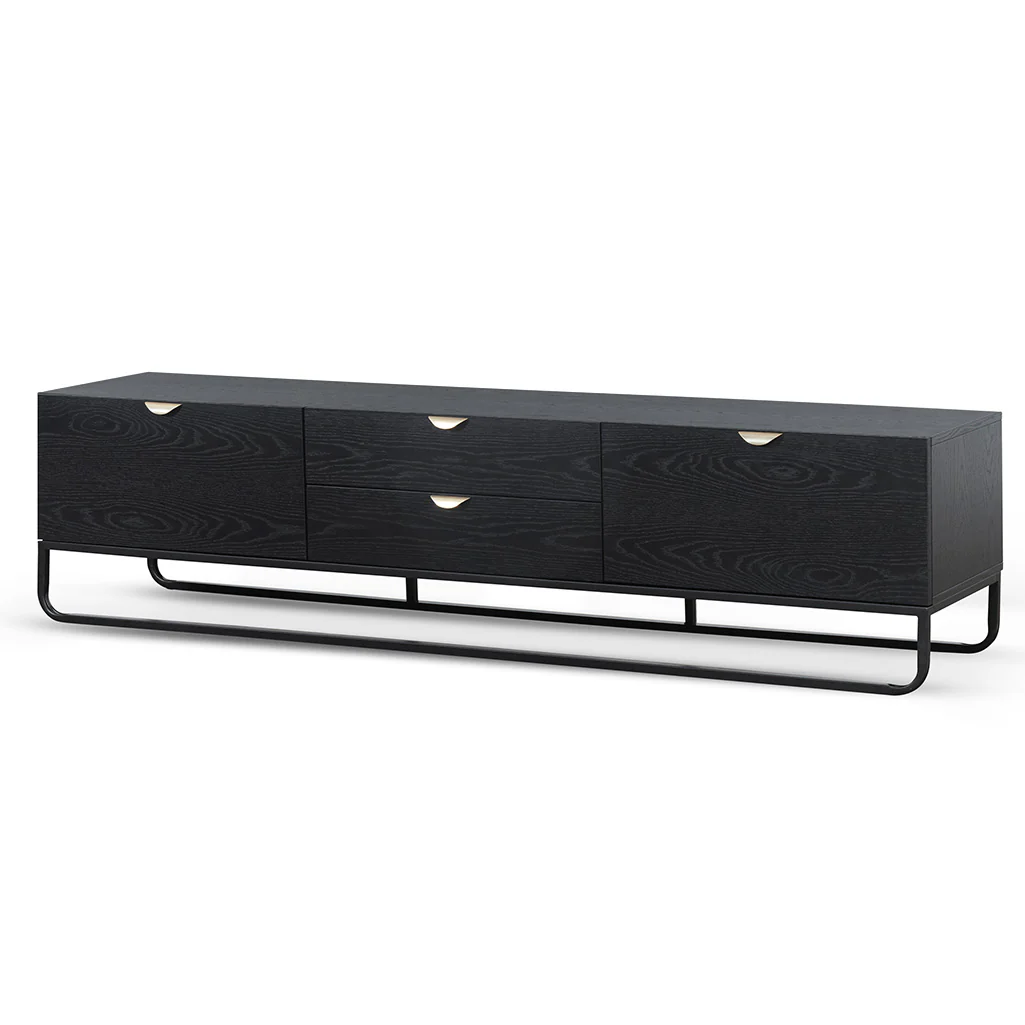CTV6710-CN 2m Wooden TV Entertainment Unit - Black