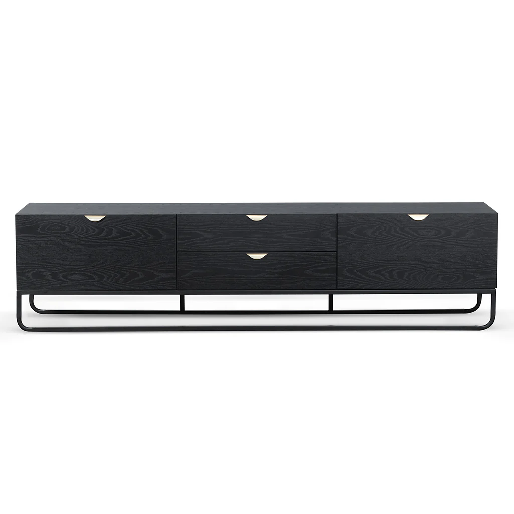 CTV6710-CN 2m Wooden TV Entertainment Unit - Black - Image 2