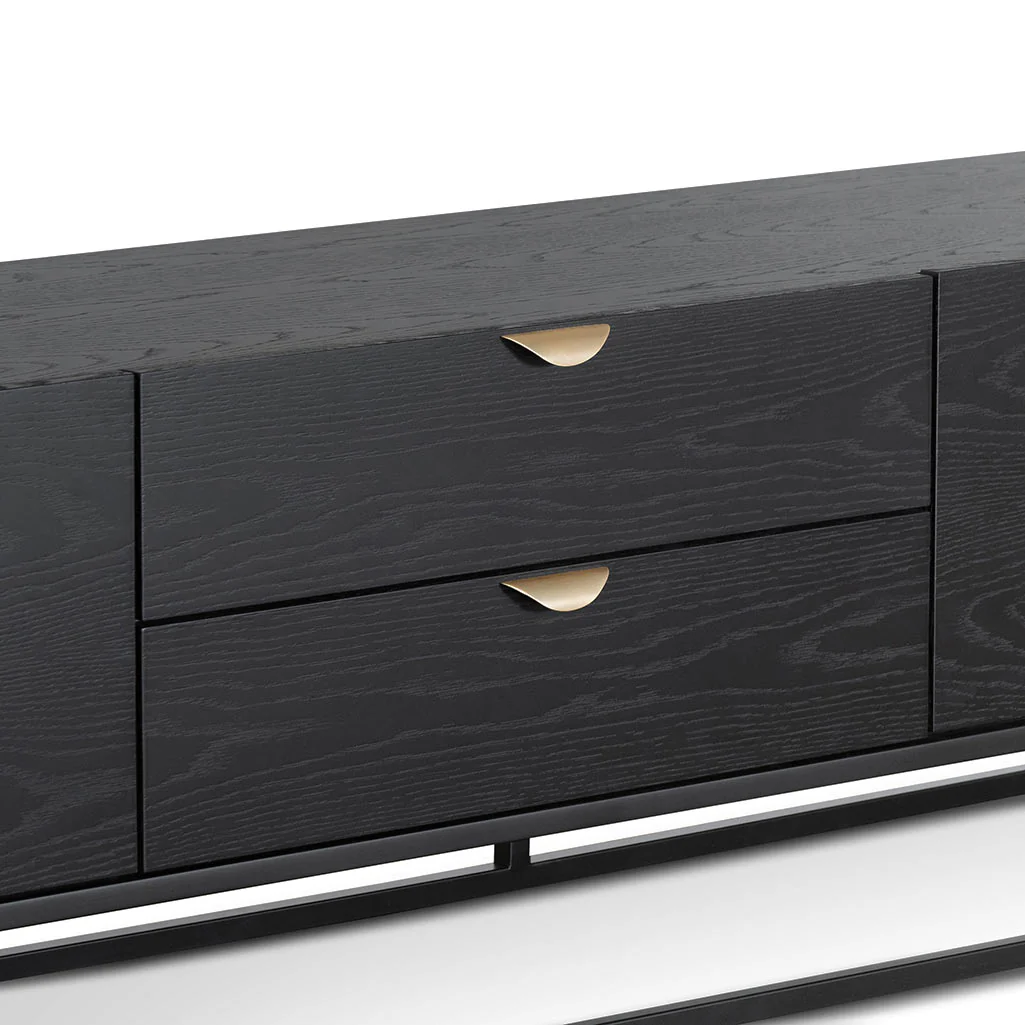 CTV6710-CN 2m Wooden TV Entertainment Unit - Black - Image 3